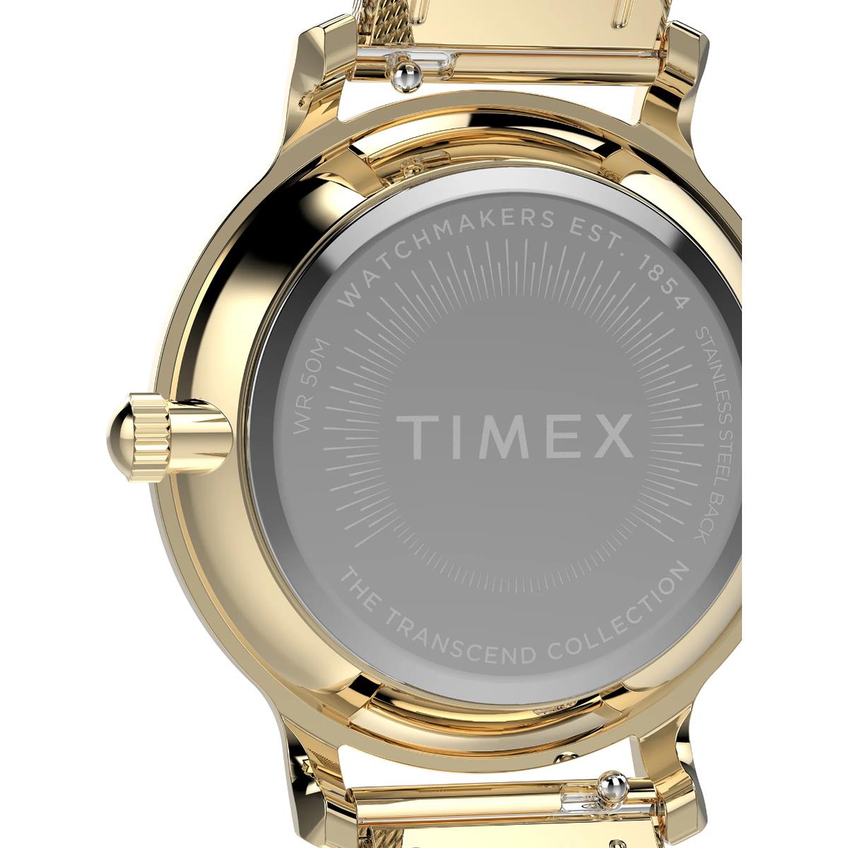 Timex Trend Transcend Gold Tone Dial Steel Strap Women's Watch TW2Y26400