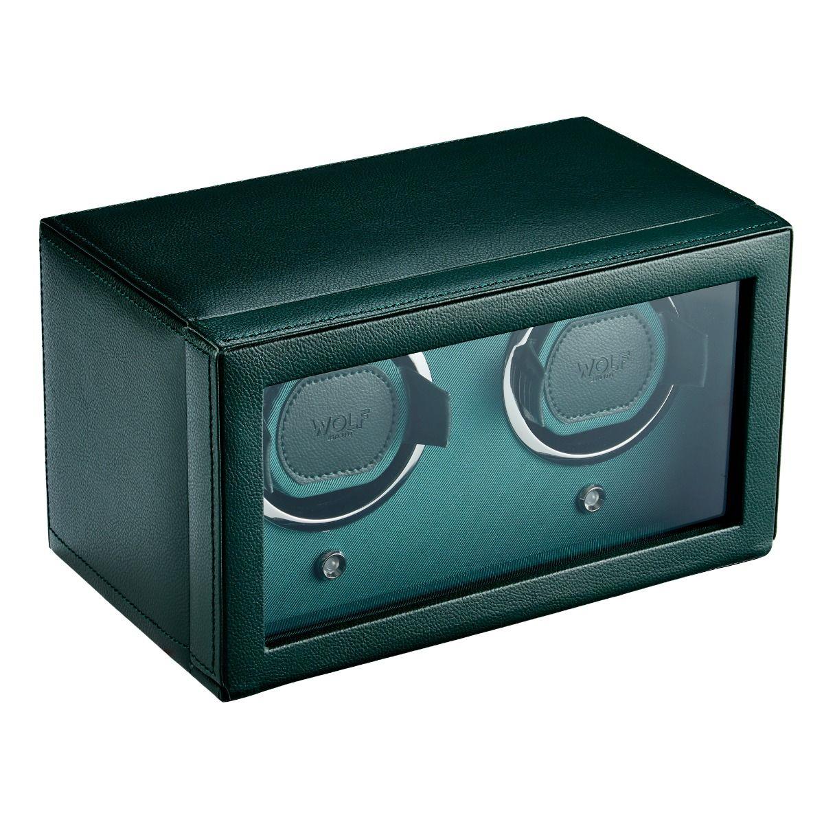 WOLF Cub Double Green Watch Winder with Cover 461241