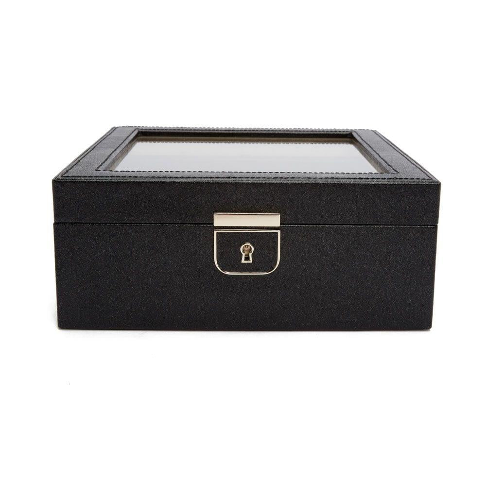 WOLF Palermo 6 Piece Black Anthracite Watch Box 213802