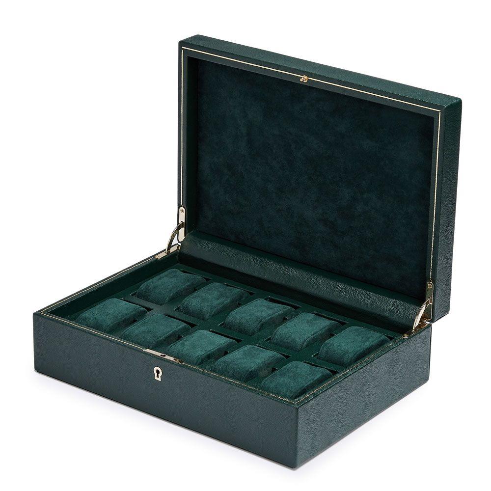 WOLF British Racing 10 Piece Green Watch Box 792741