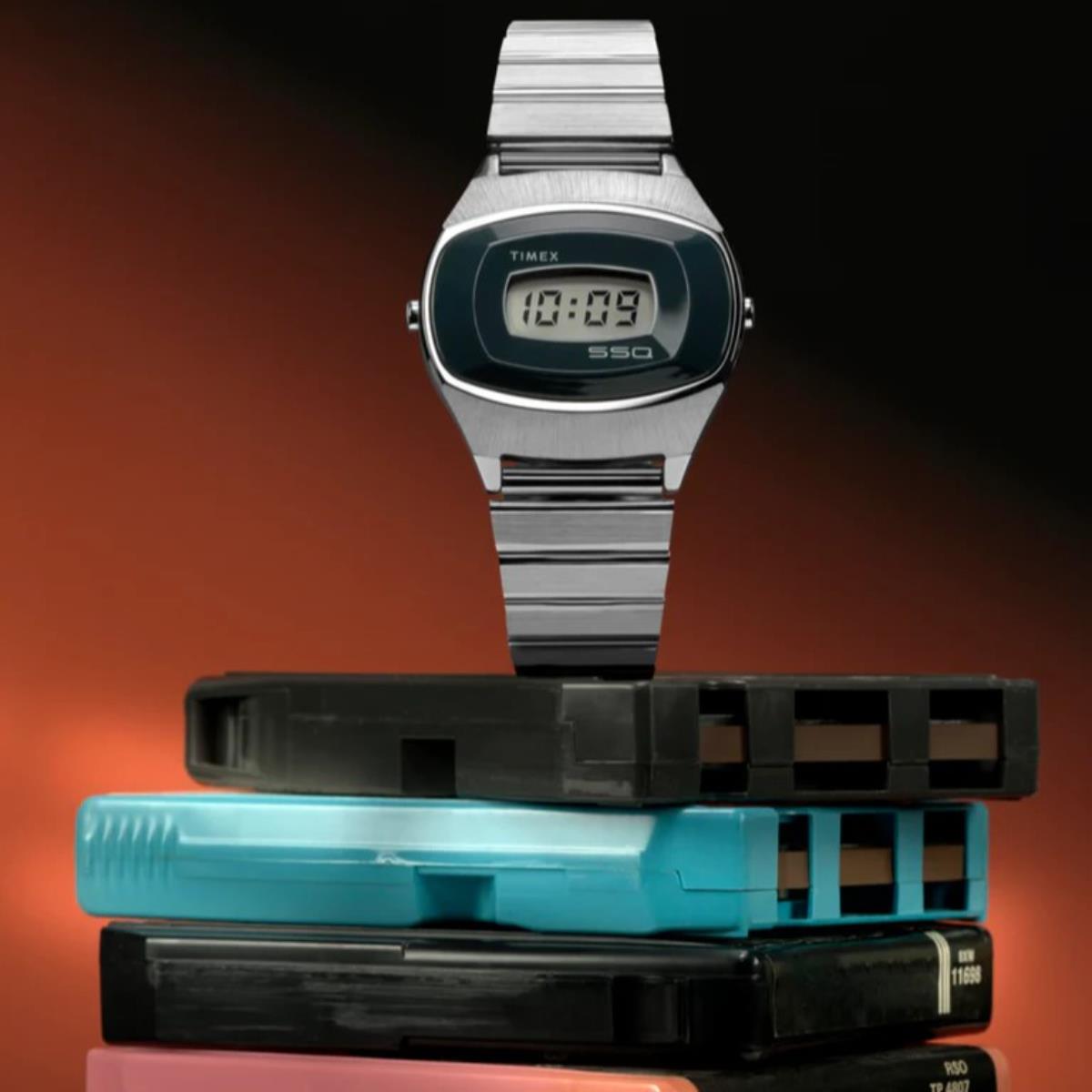 Timex Q 1975 SSQ Reissue Digital Steel Watch TW2Y06100