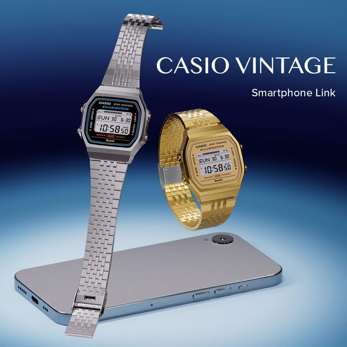 Casio Vintage Quartz Digital Steel Strap Watch ABL-100WE-1AEF