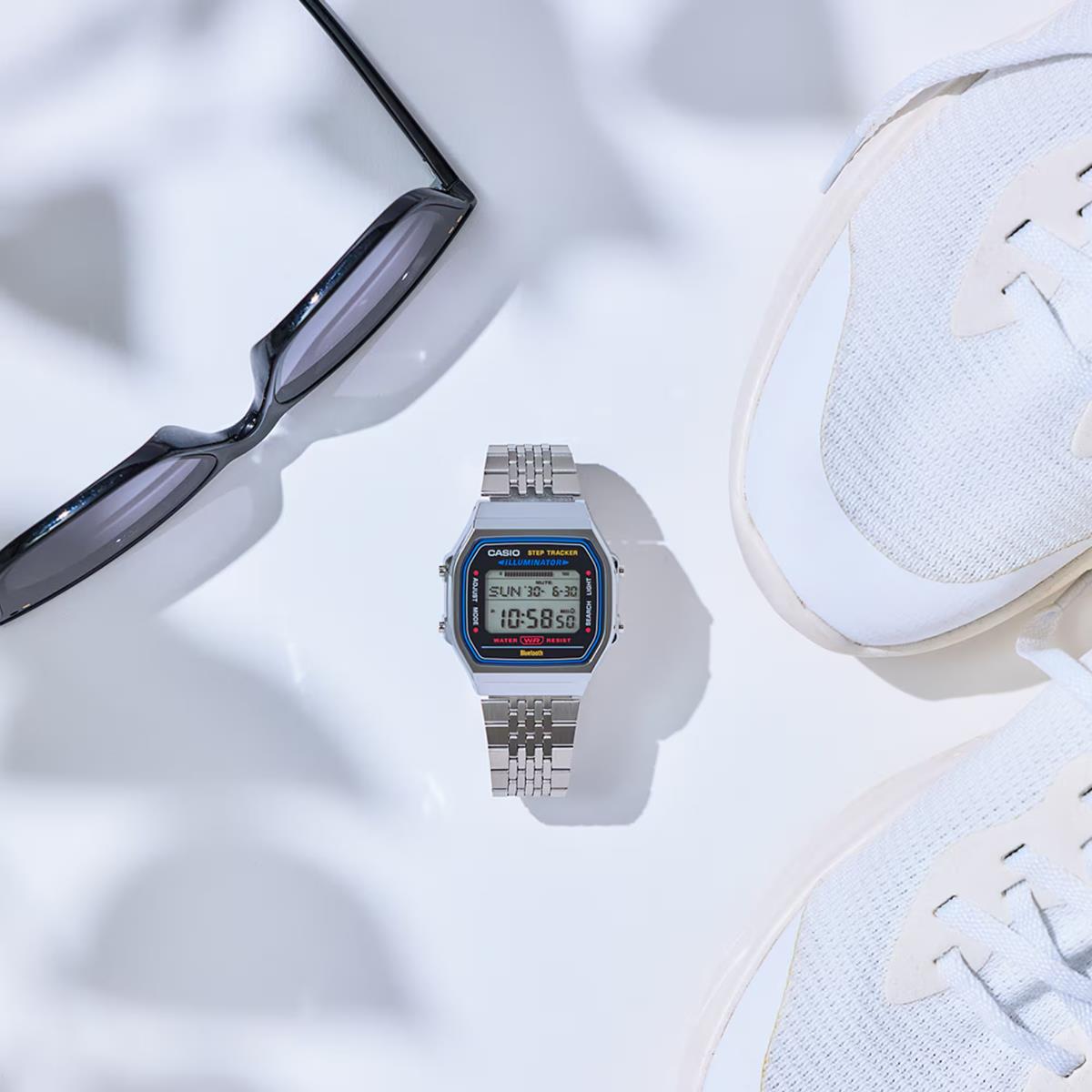Casio Vintage Quartz Digital Steel Strap Watch ABL-100WE-1AEF