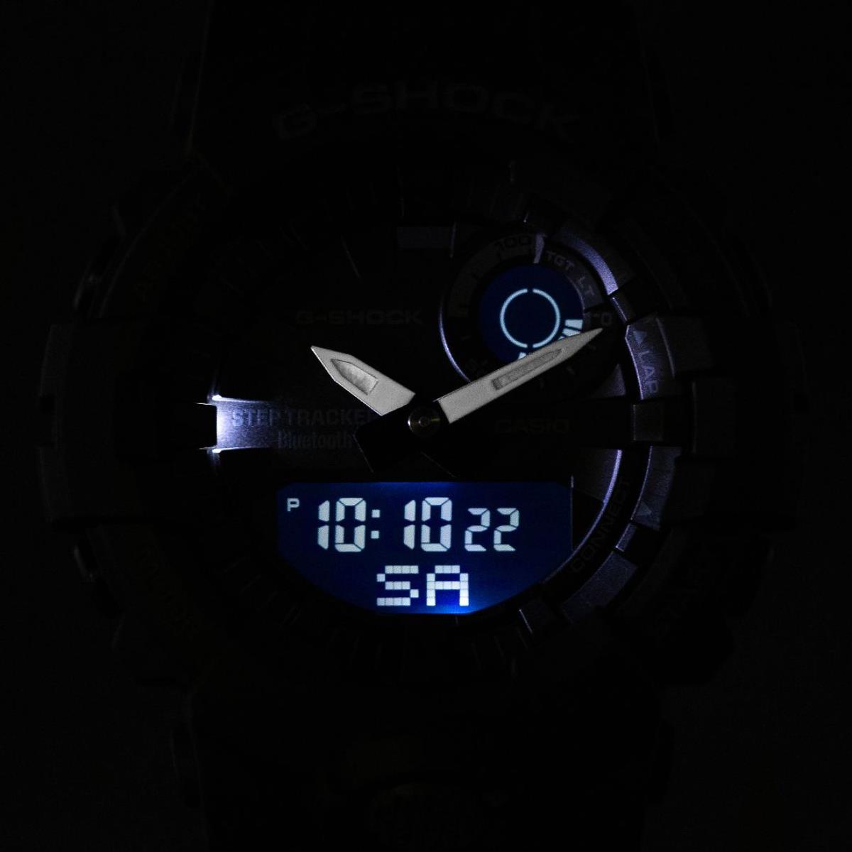 Casio G-Shock Bluetooth Digi-Analogue Black Dial Resin Strap Men's Watch GBA-800-1AER