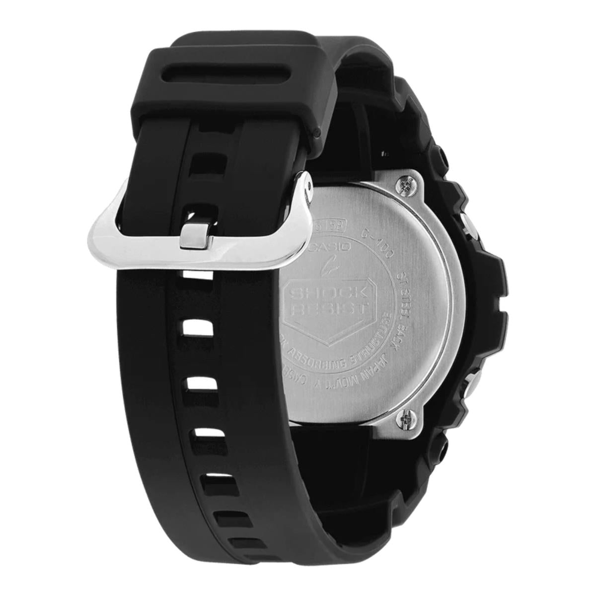 Casio G-Shock Digi-Analogue Black Dial Resin Strap Men's Watch G-100-1BVMUR