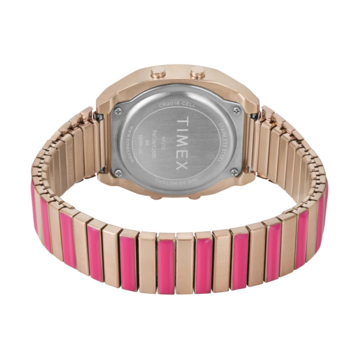 Timex T80 Quartz Digital Steel Strap Women's Watch TW2W41600