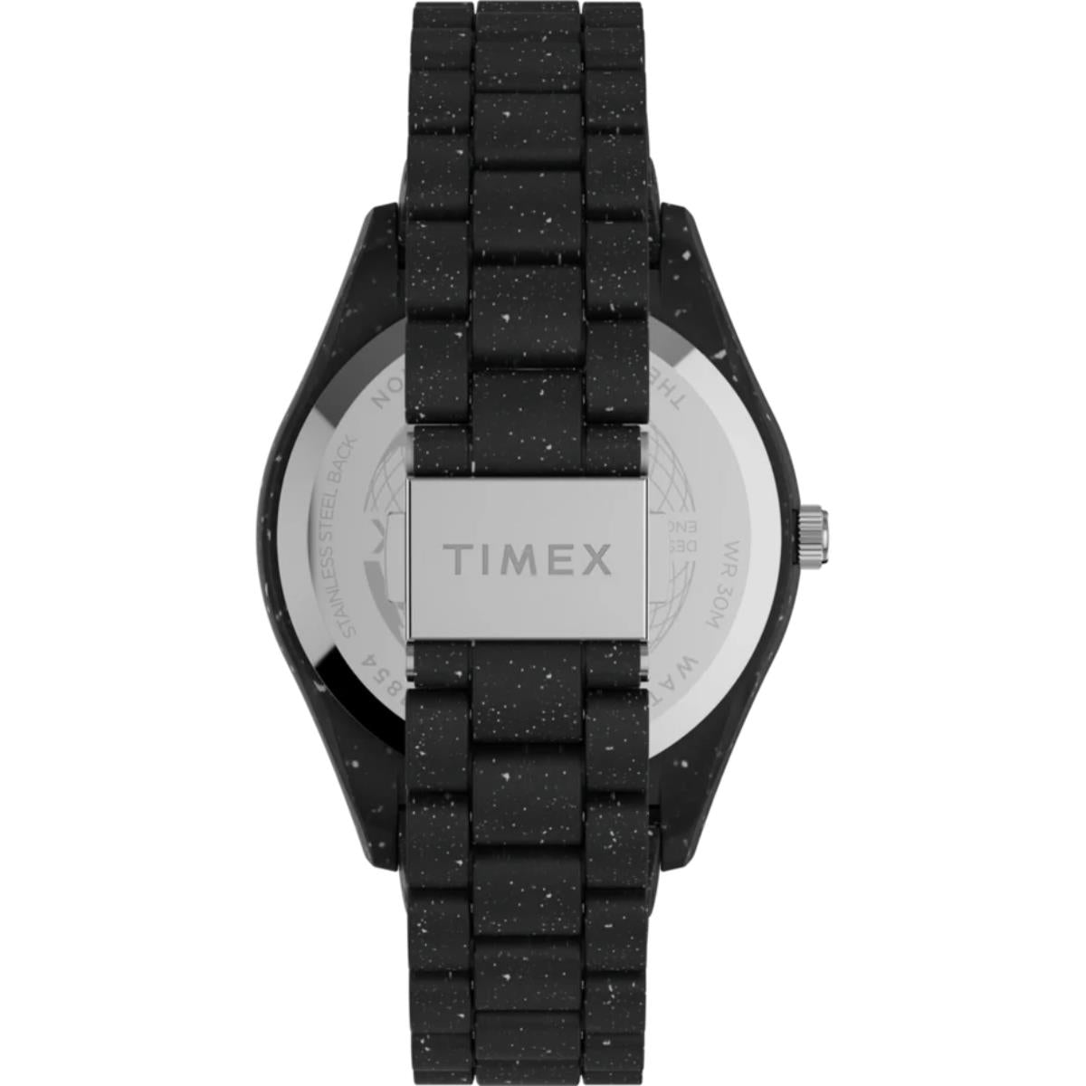 Timex Legacy Ocean Quartz Black Dial Recycled Plastic Strap Men's Watch TW2V77000