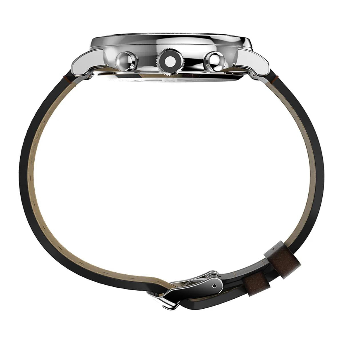 Timex Waterbury Chronograph Quartz Brown Dial Leather Strap Men's Watch TW2W47300