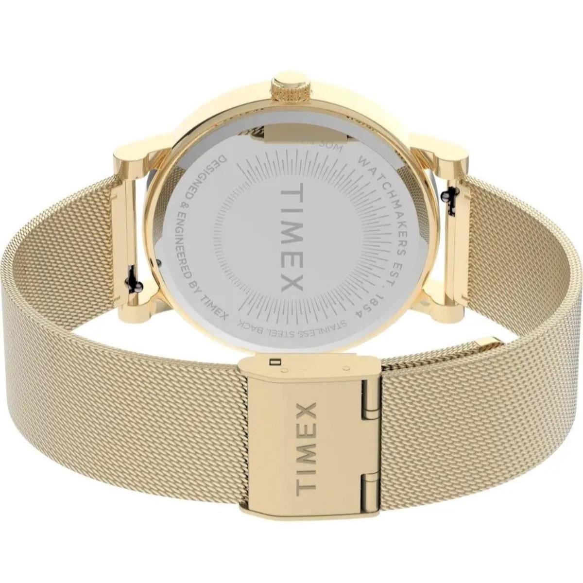 Timex Essential Orginals Quartz Gold Tone Dial Steel Strap Ladies Watch TW2U05400