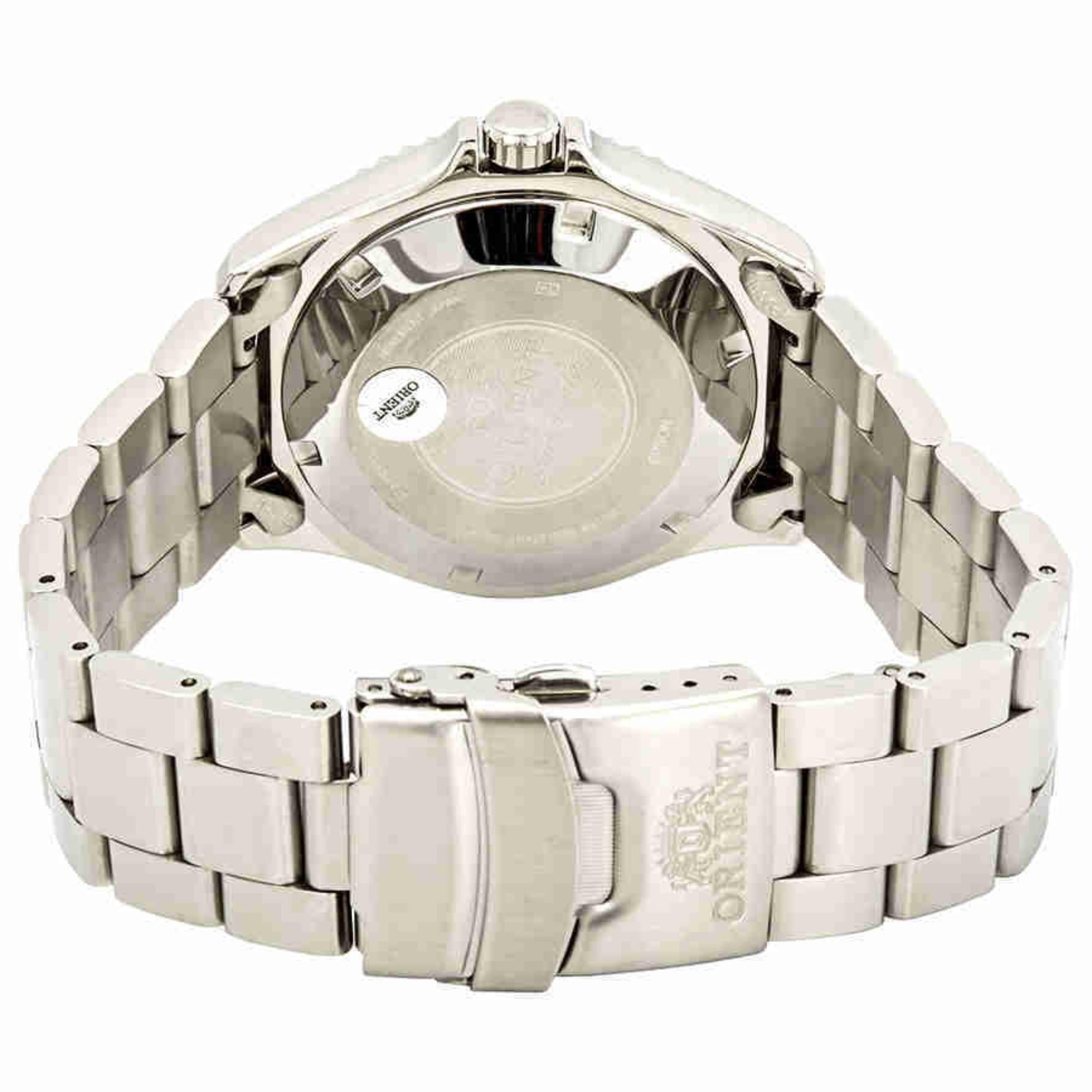 Orient Mako II Pepsi Automatic Blue Dial Steel Bracelet Men's Dive Watch FAA02009D9