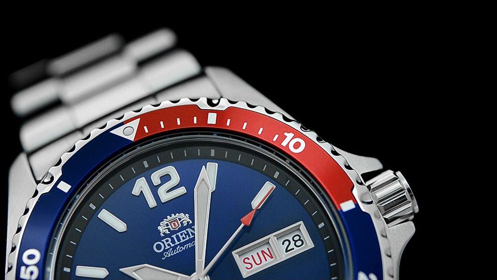 Orient Mako II Pepsi Automatic Blue Dial Steel Bracelet Men's Dive Watch FAA02009D9