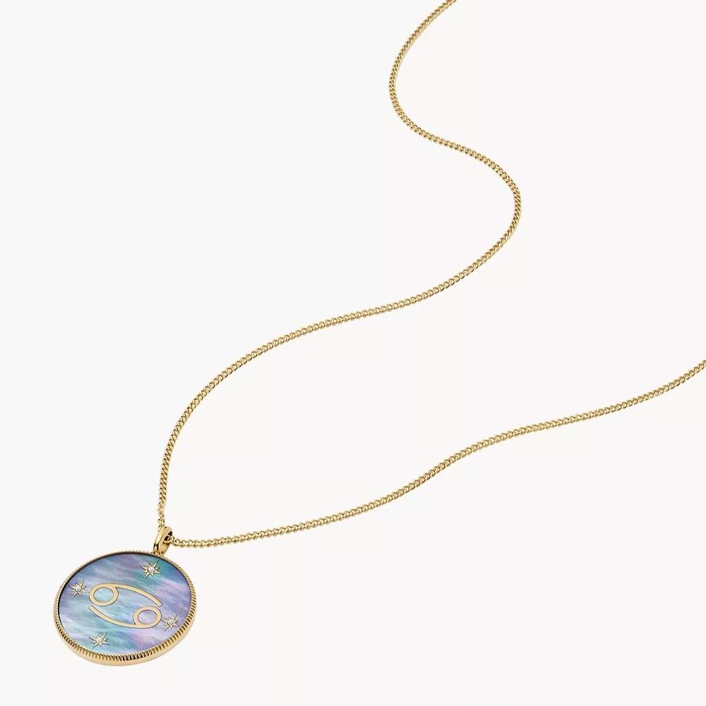 Fossil Cancer Sutton Zodiac Mother of Pearl Necklace JF04841710