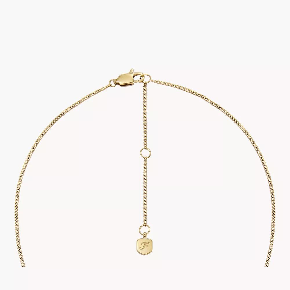 Fossil Cancer Sutton Zodiac Gold-Tone Steel Mother of Pearl Necklace JF04841710