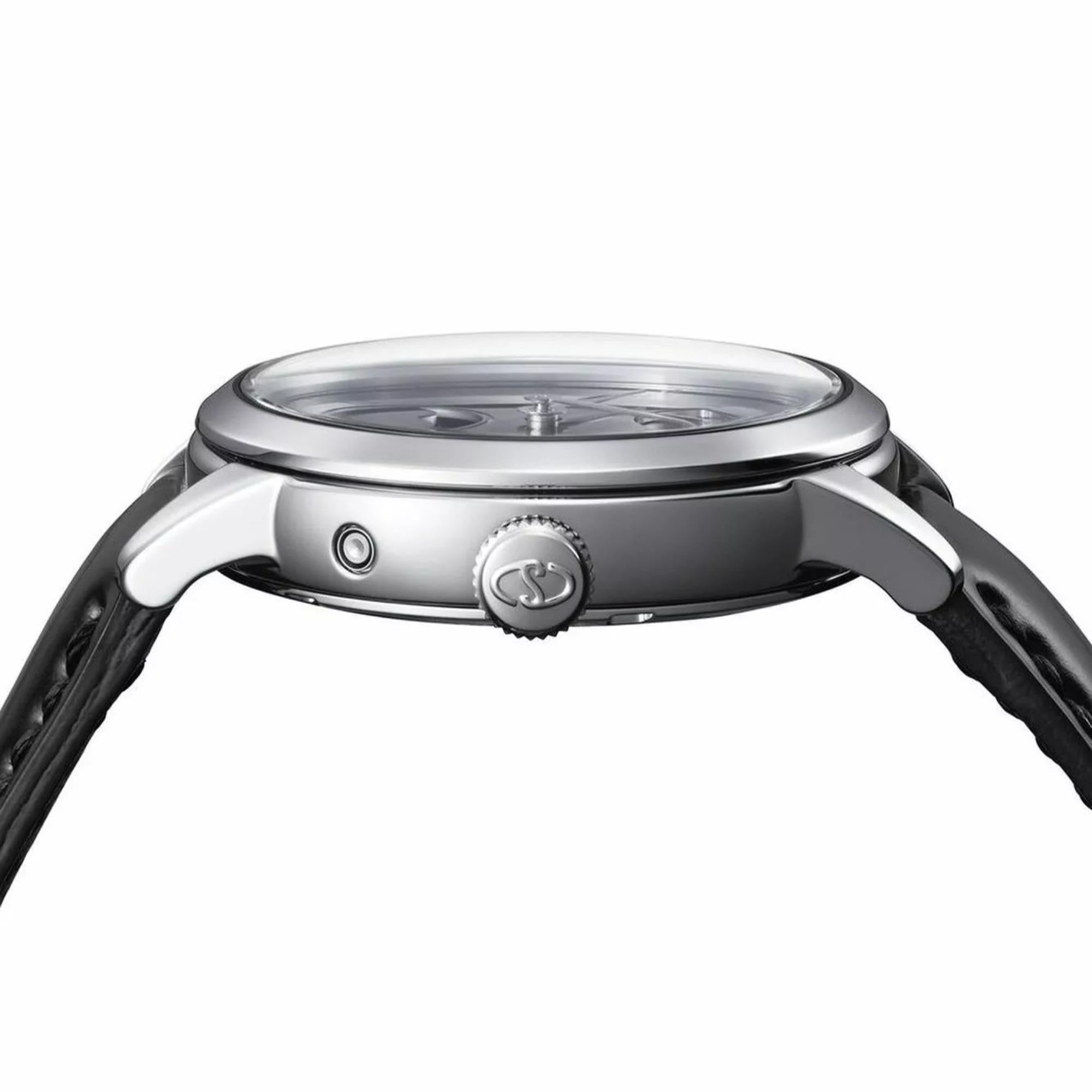 Orient Star Limited Edition M45 F8 Moon Phase Grey Dial Cordovan Strap Men's Dress Watch RE-BW0005N00B