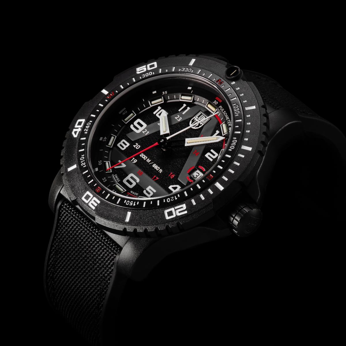 Luminox ICE-SAR 1080 Series Black Dial Rubber with Textile Strap Men's Watch XL.1081