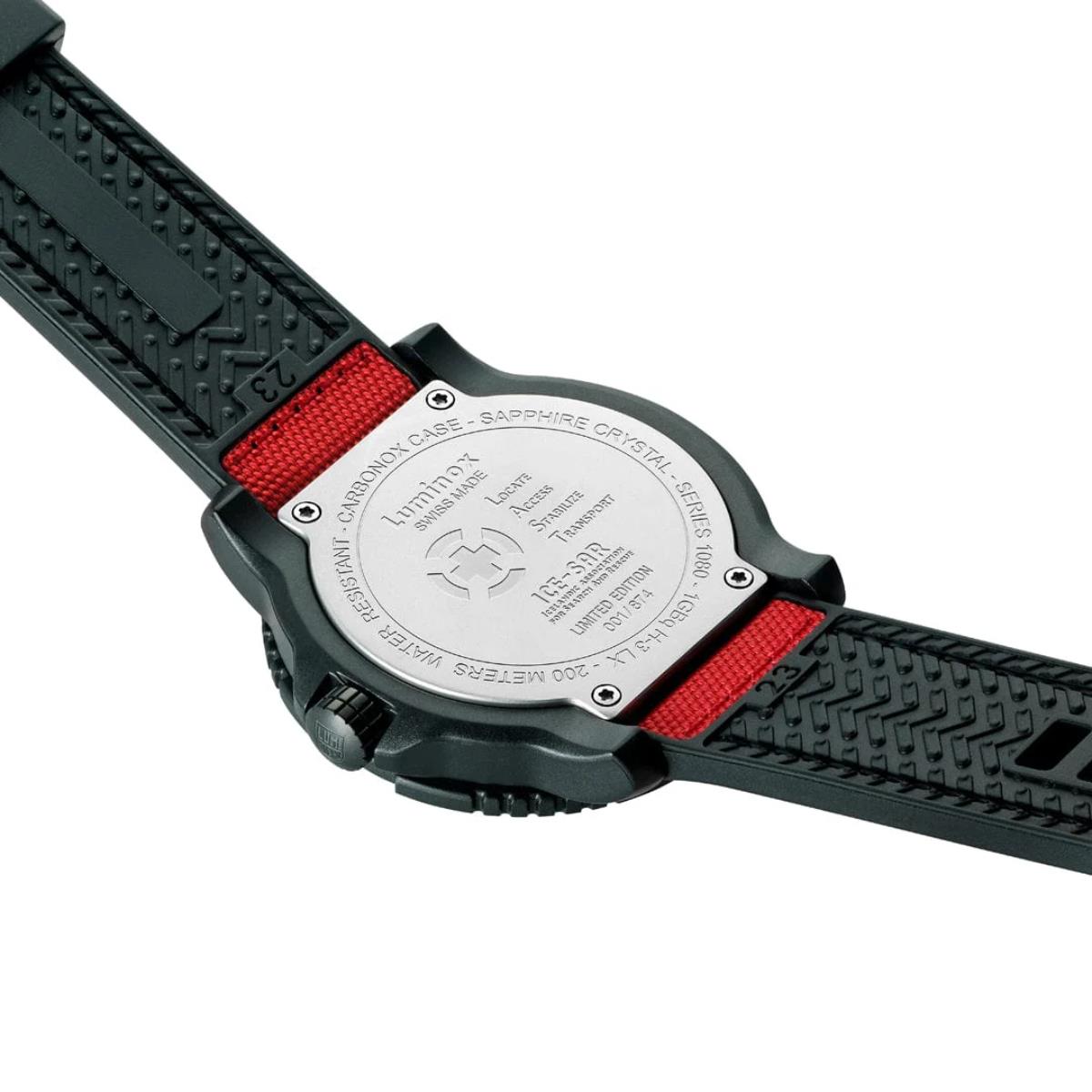 Luminox ICE-SAR Limited Edition 1080 Series Red Dial Rubber with Textile Strap Men's Watch XL.1095
