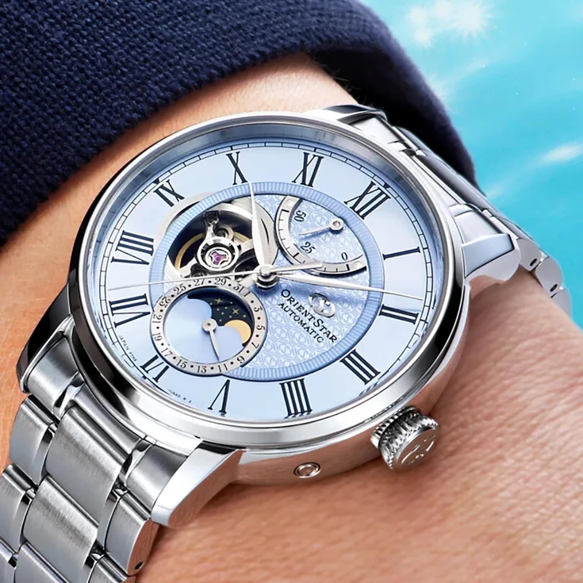 Orient Star Moon Phase Open Heart Limited Edition Men's Dress Watch RE-BT0007L00B