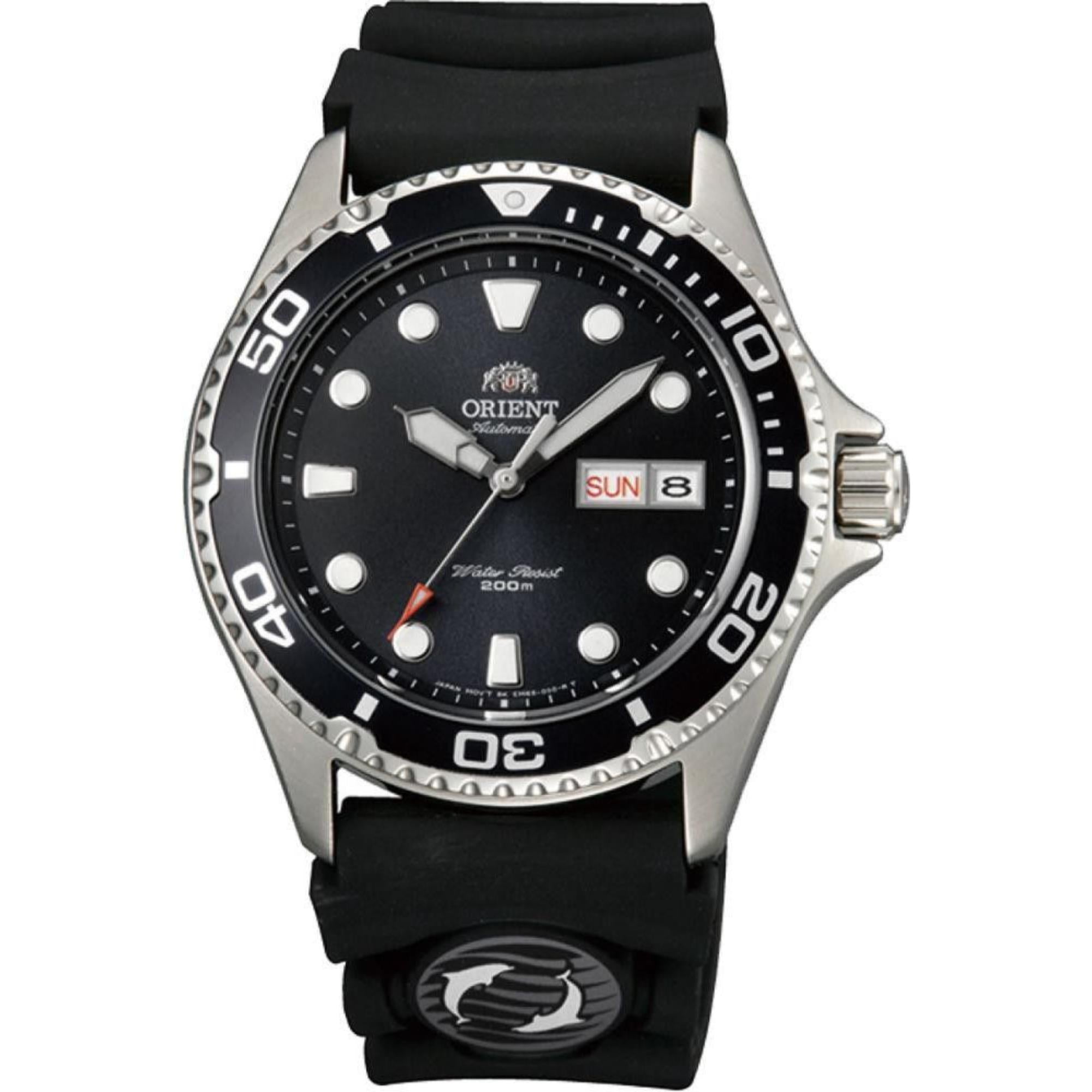 Orient Ray II Automatic Black Dial  Rubber Strap Men’s Dive Watch TAA02007B9