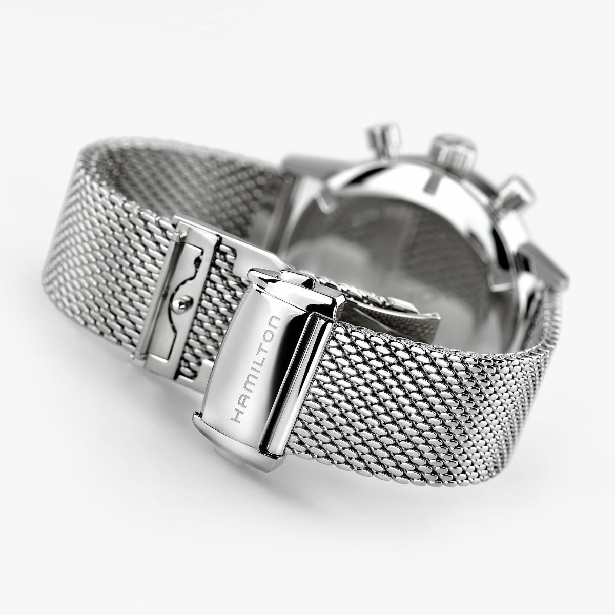 Hamilton American Classic Intra-Matic Chronograph H Green Dial Leather Strap Men's Watch H38429861