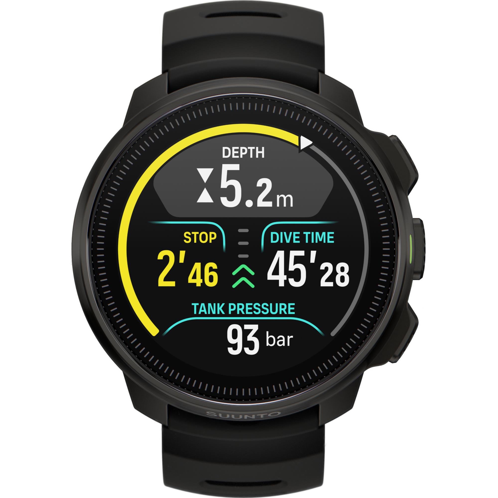 Suunto Ocean All Black Digital Silicone Strap Unisex Smart Dive Watch SS050982000