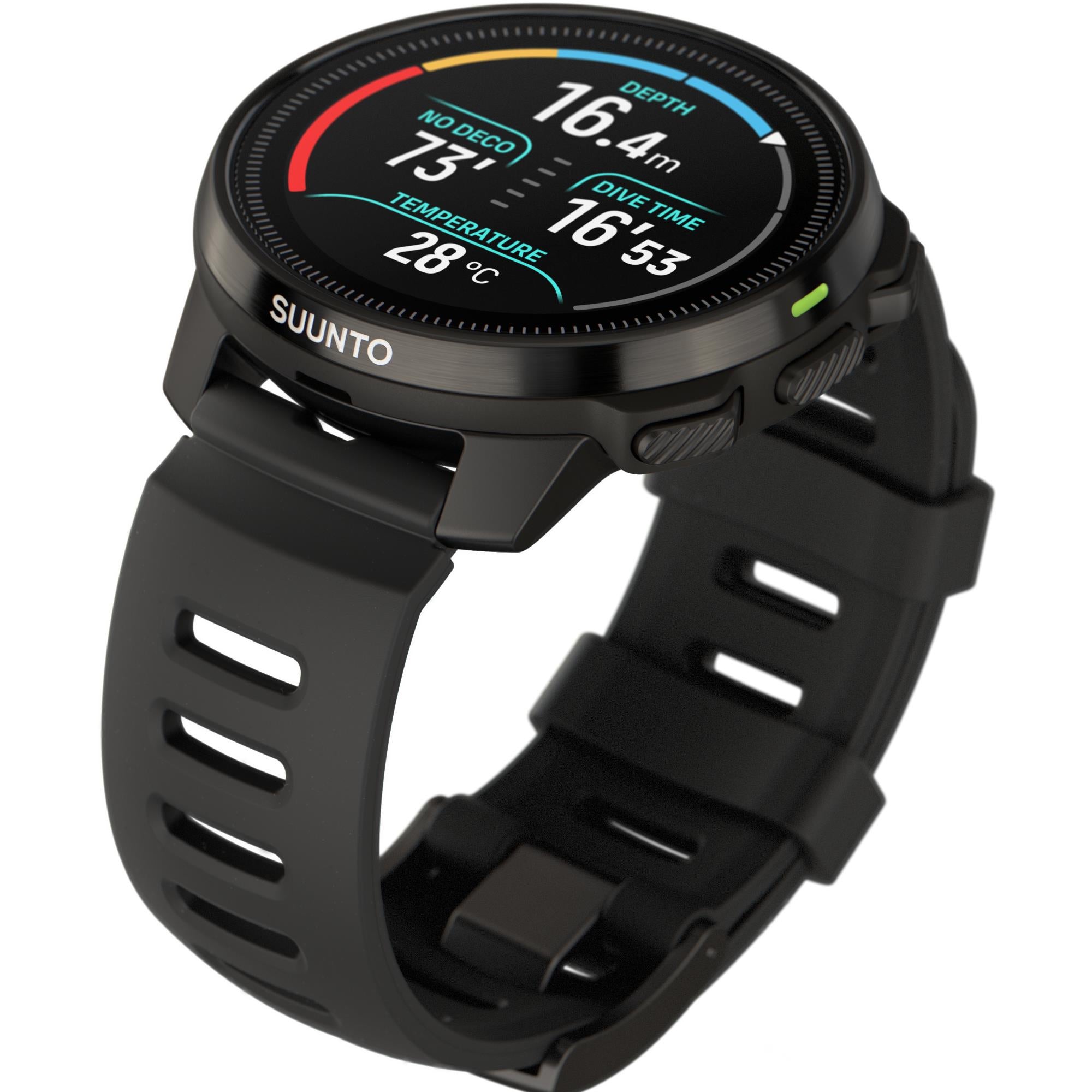 Suunto Ocean All Black Digital Silicone Strap Unisex Smart Dive Watch SS050982000