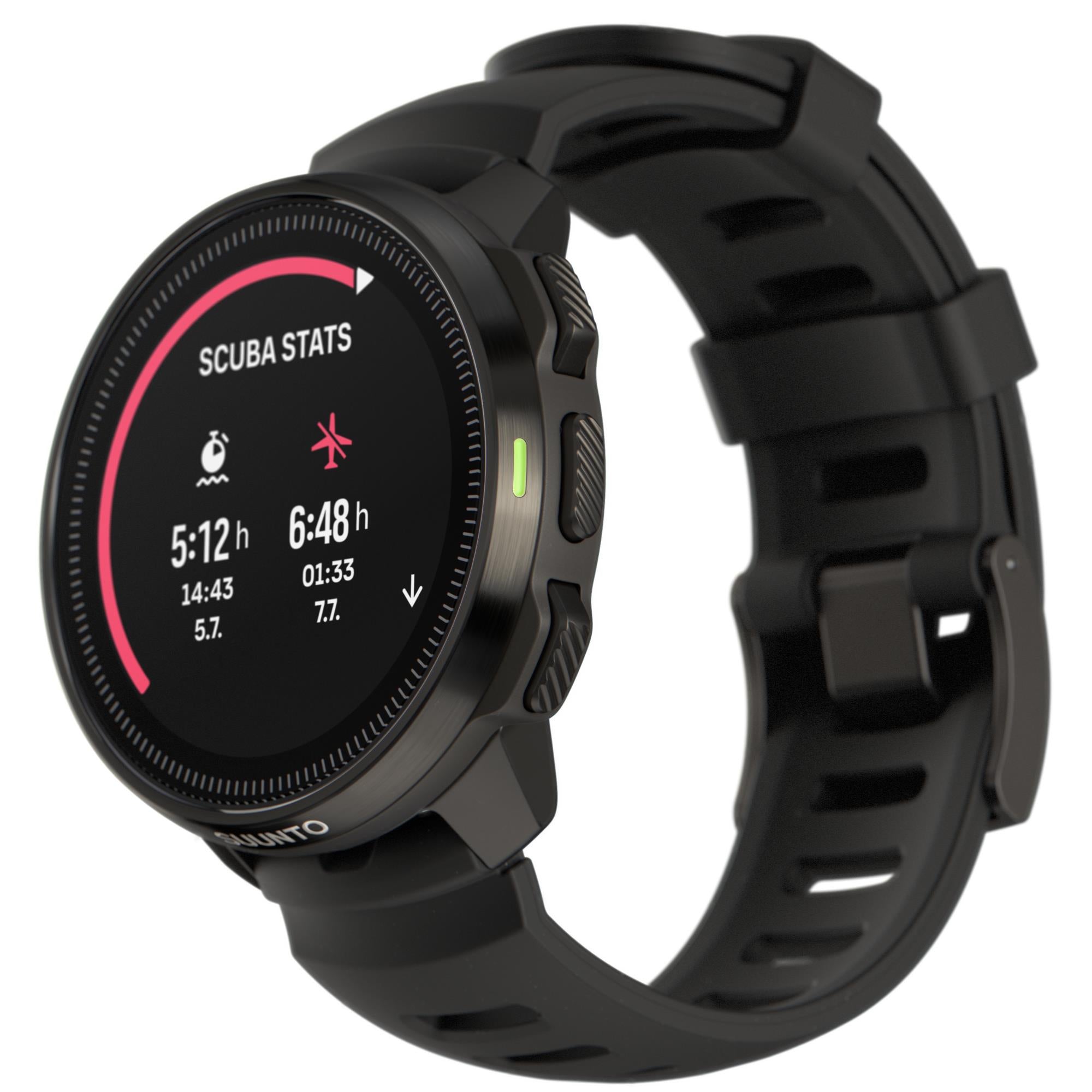 Suunto Ocean All Black Digital Silicone Strap Unisex Smart Dive Watch SS050982000