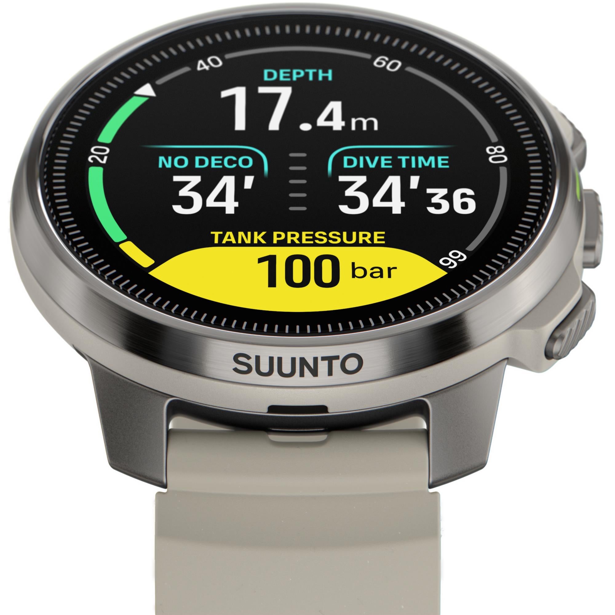 Suunto Ocean Sand Digital Silicone Strap Unisex Smart Dive Watch SS050984000
