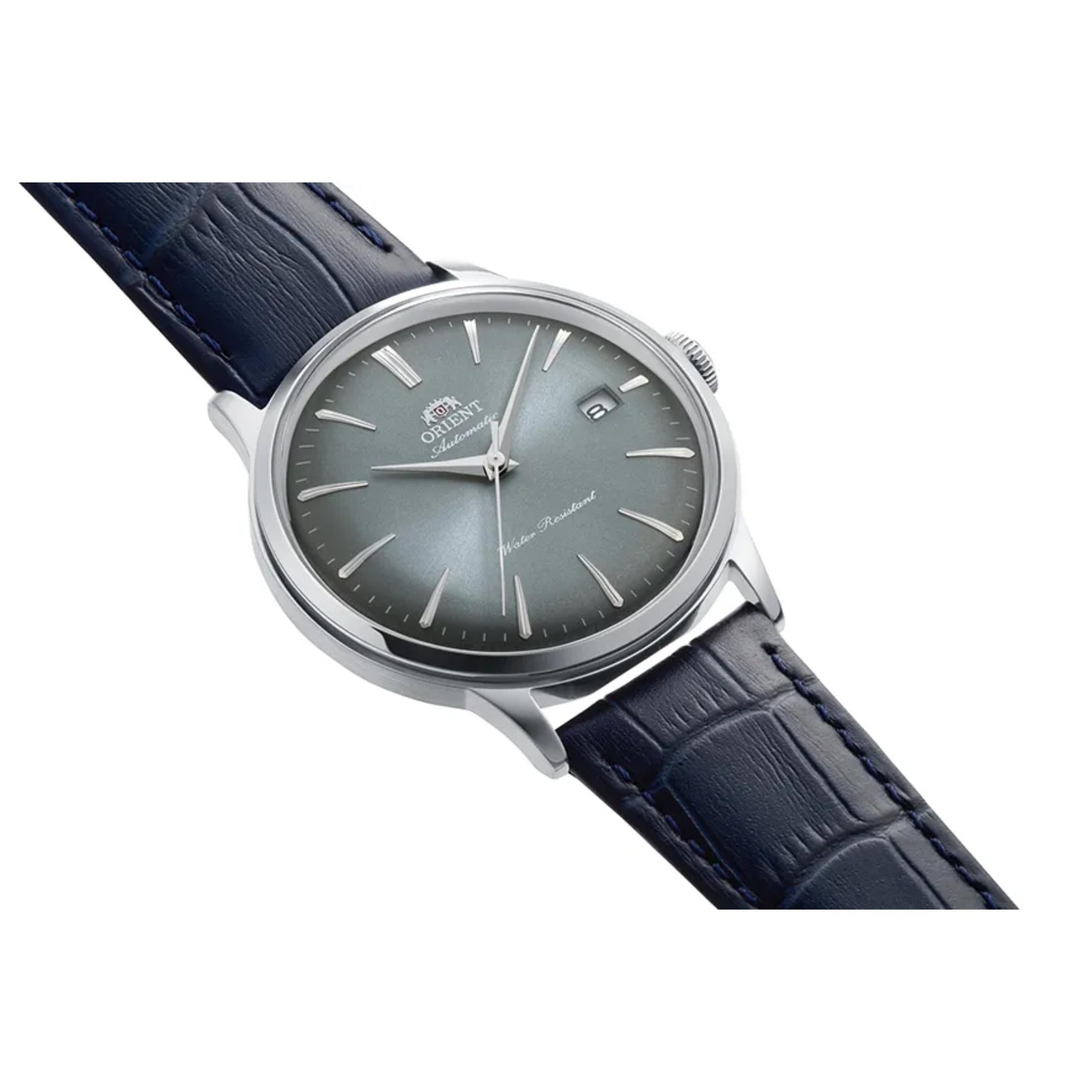 Orient Bambino Classic Vintage Style Blue Dial Leather Strap Men's Dress Watch RA-AC0030L30B