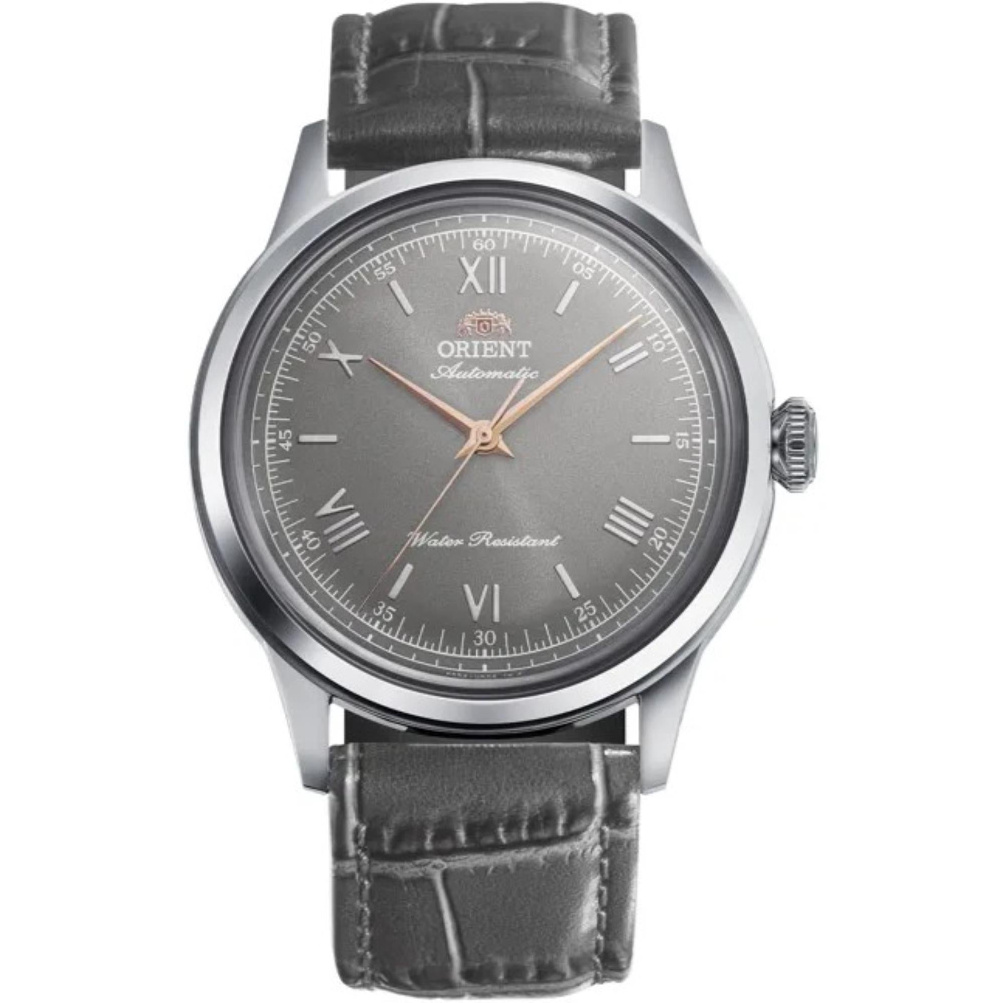 Orient Bambino Classic Vintage Style Limited Release Grey Dial Leather Strap Men's Dress Watch RA-BB0006N30B