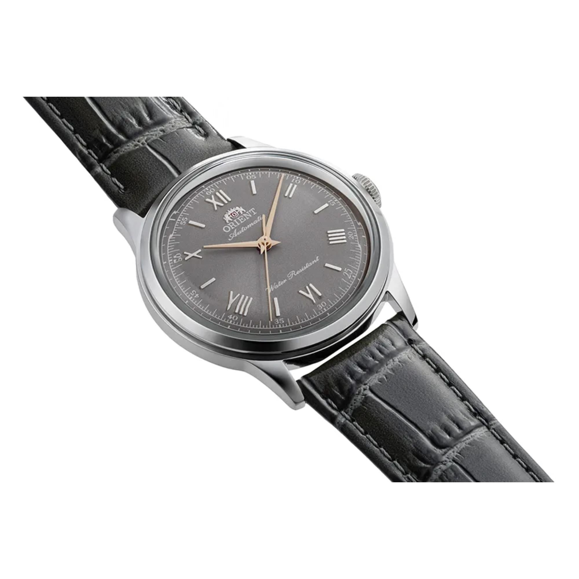 Orient Bambino Classic Vintage Style Limited Release Grey Dial Leather Strap Men's Dress Watch RA-BB0006N30B