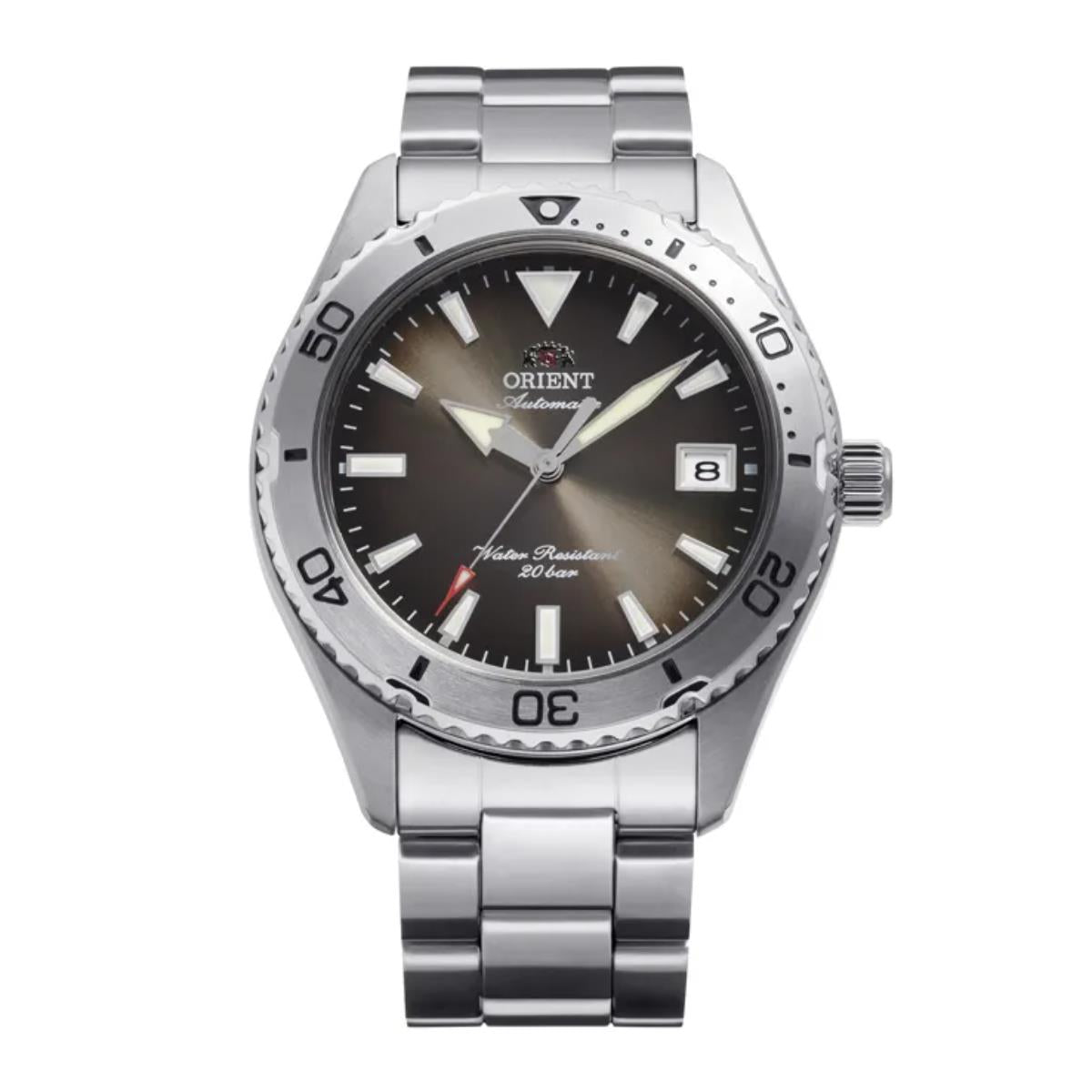 Orient Mako 40 Automatic Brown Dial Steel Strap Men's Dive Watch RA-AC0Q15Y30B