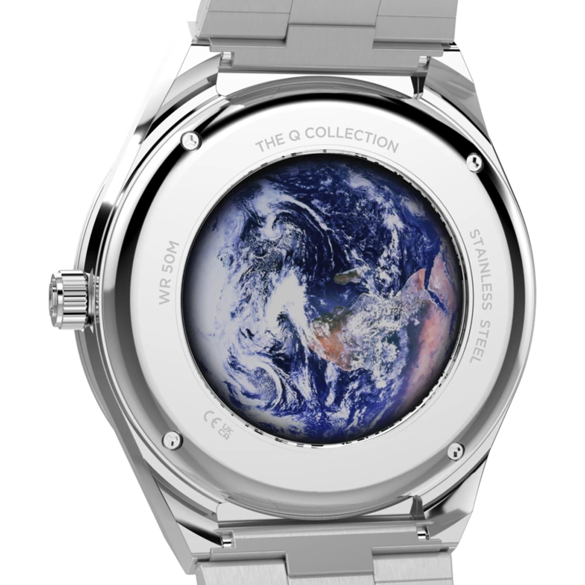 Timex Q NASA Quartz Black Dial Steel Strap Men's Watch TW2Y56700