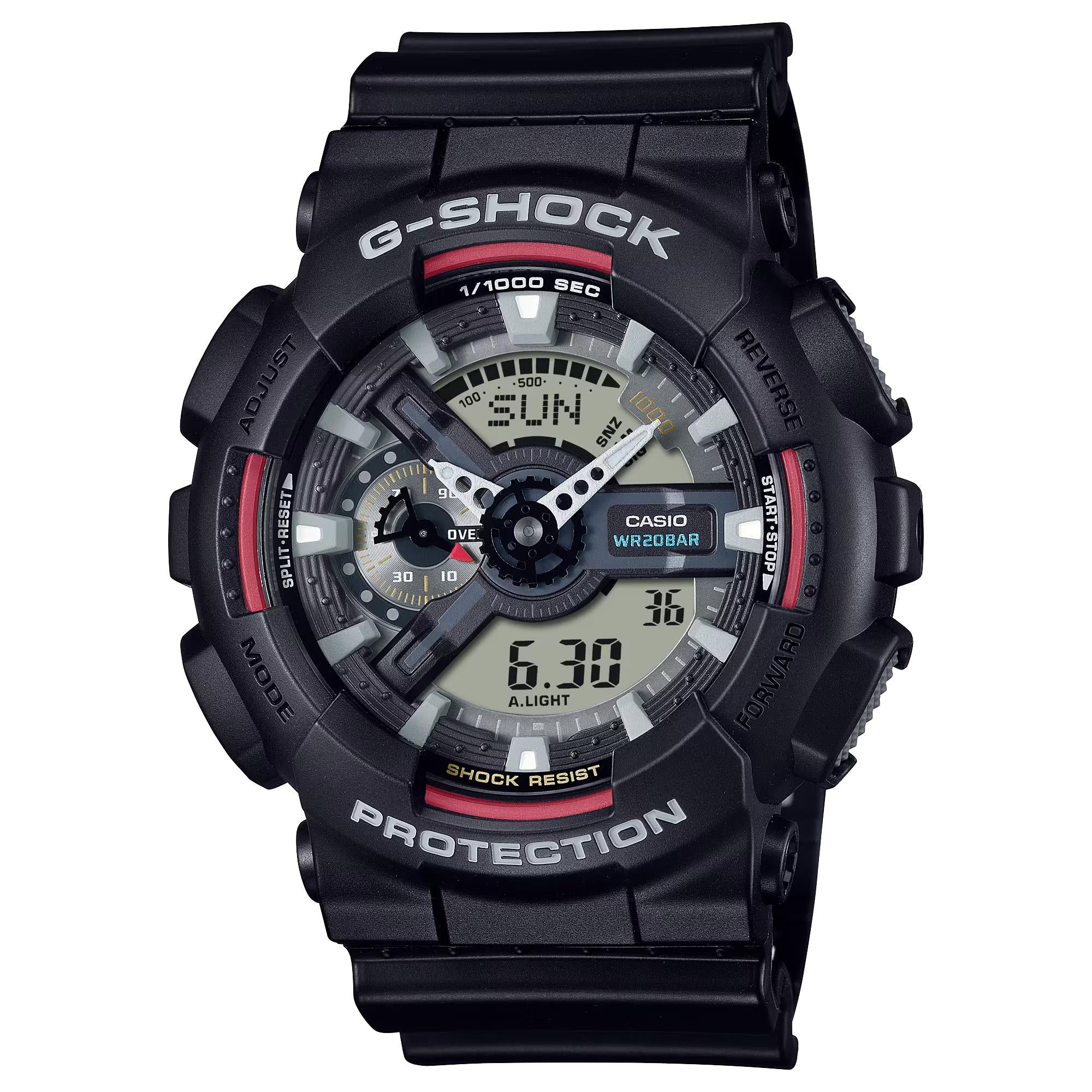 Casio G-Shock Red Digi-Analogue Resin Strap Men's Watch GA-110RL-1AER