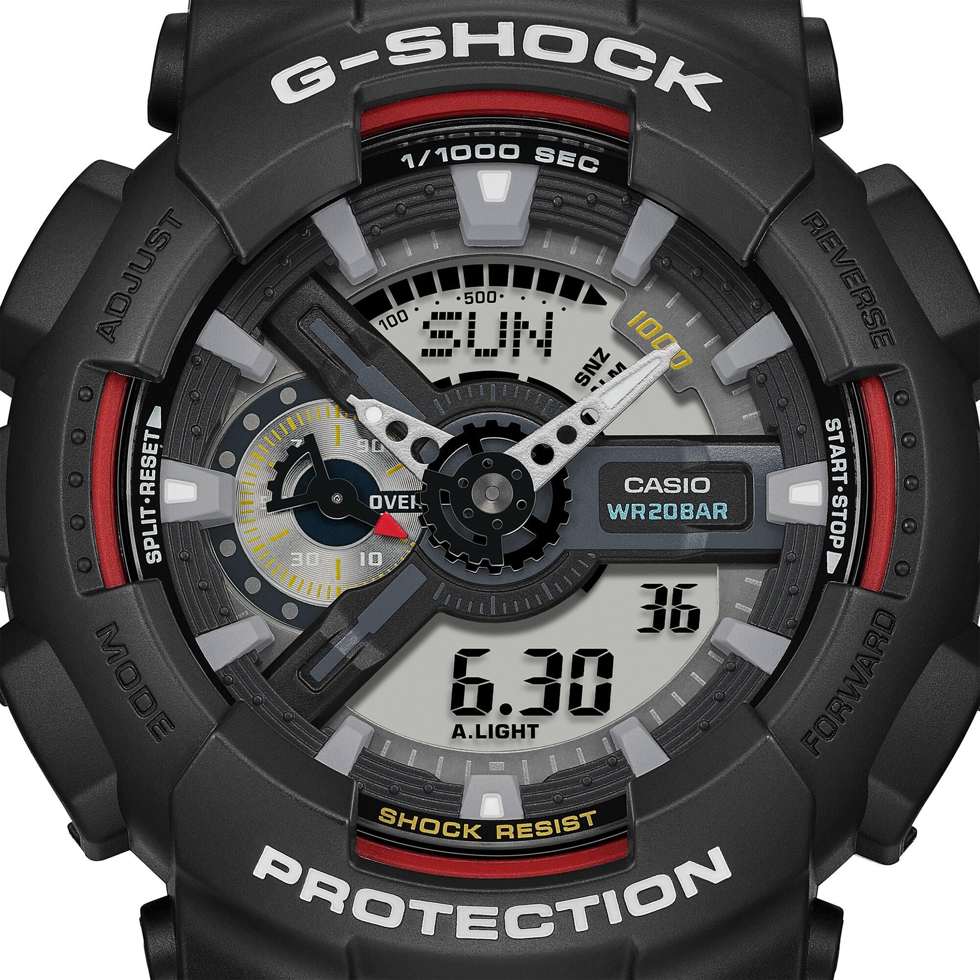 Casio G-Shock Red Digi-Analogue Resin Strap Men's Watch GA-110RL-1AER