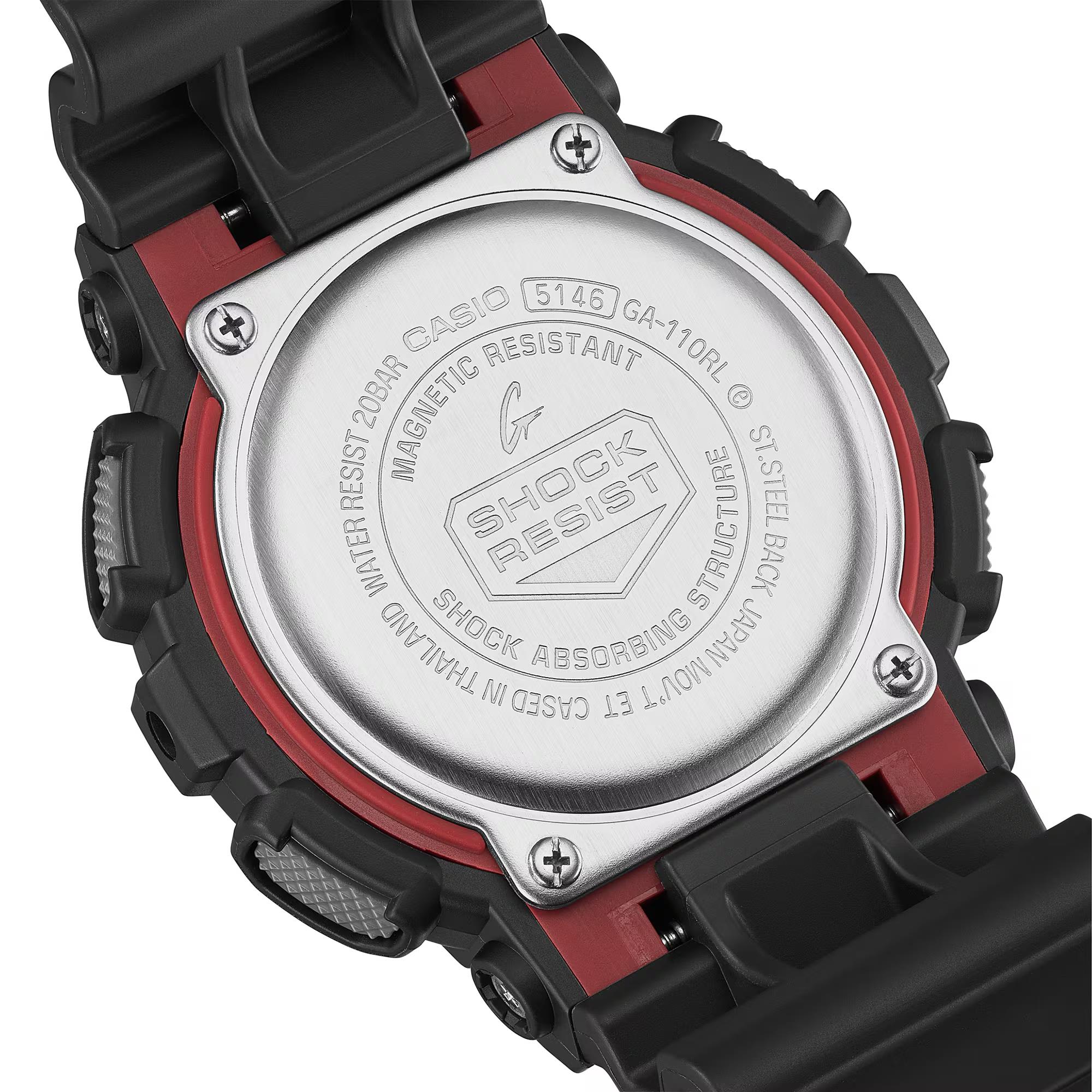 Casio G-Shock Red Digi-Analogue Resin Strap Men's Watch GA-110RL-1AER