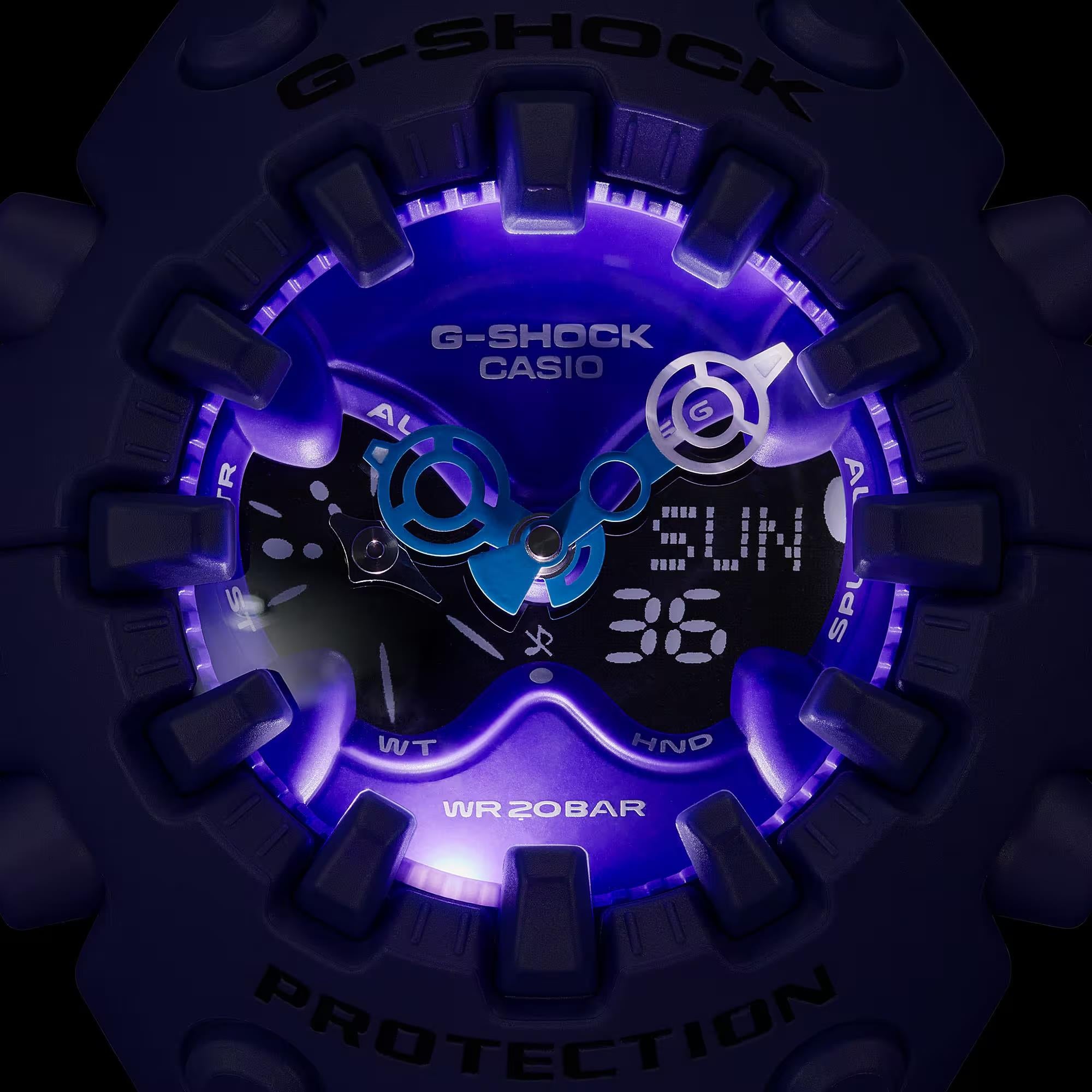 Casio G-Shock GA-V01 Series Quartz Purple Digi-Analogue Resin Strap Men's Watch GA-V01-2AER