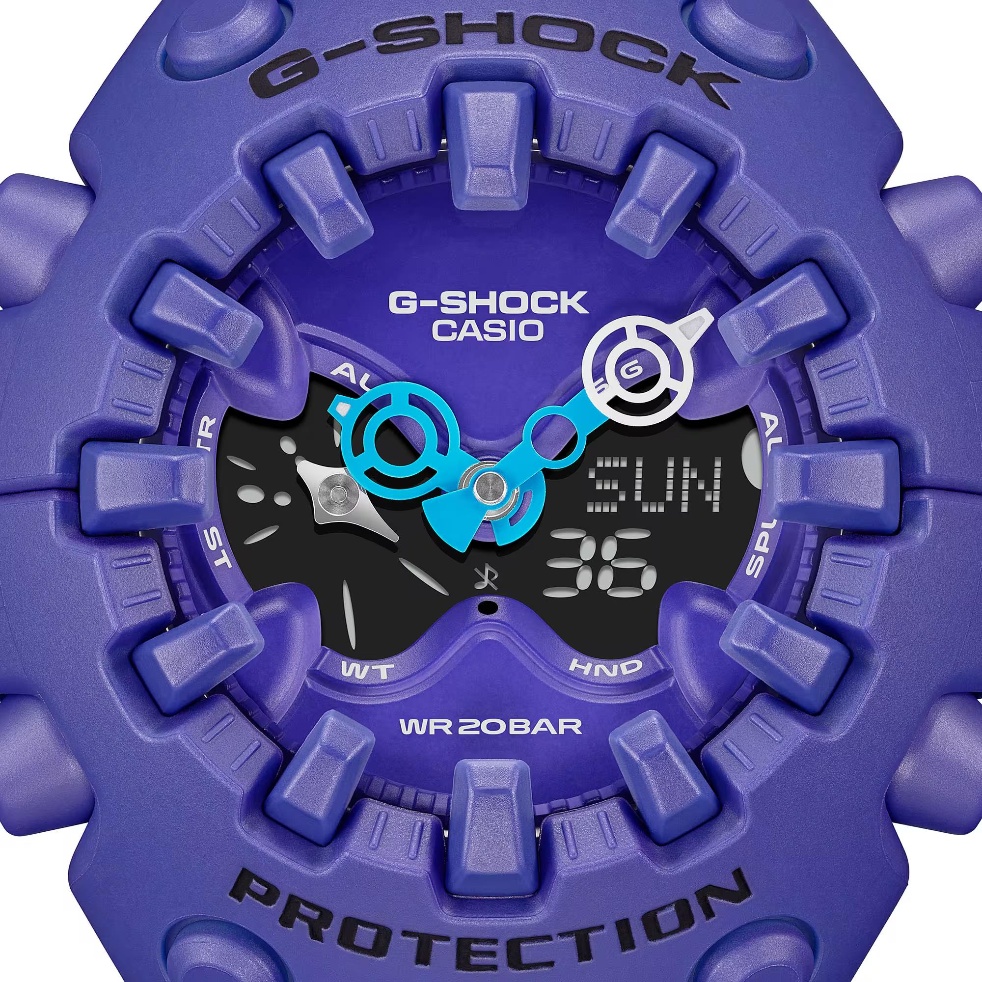 Casio G-Shock GA-V01 Series Quartz Purple Digi-Analogue Resin Strap Men's Watch GA-V01-2AER