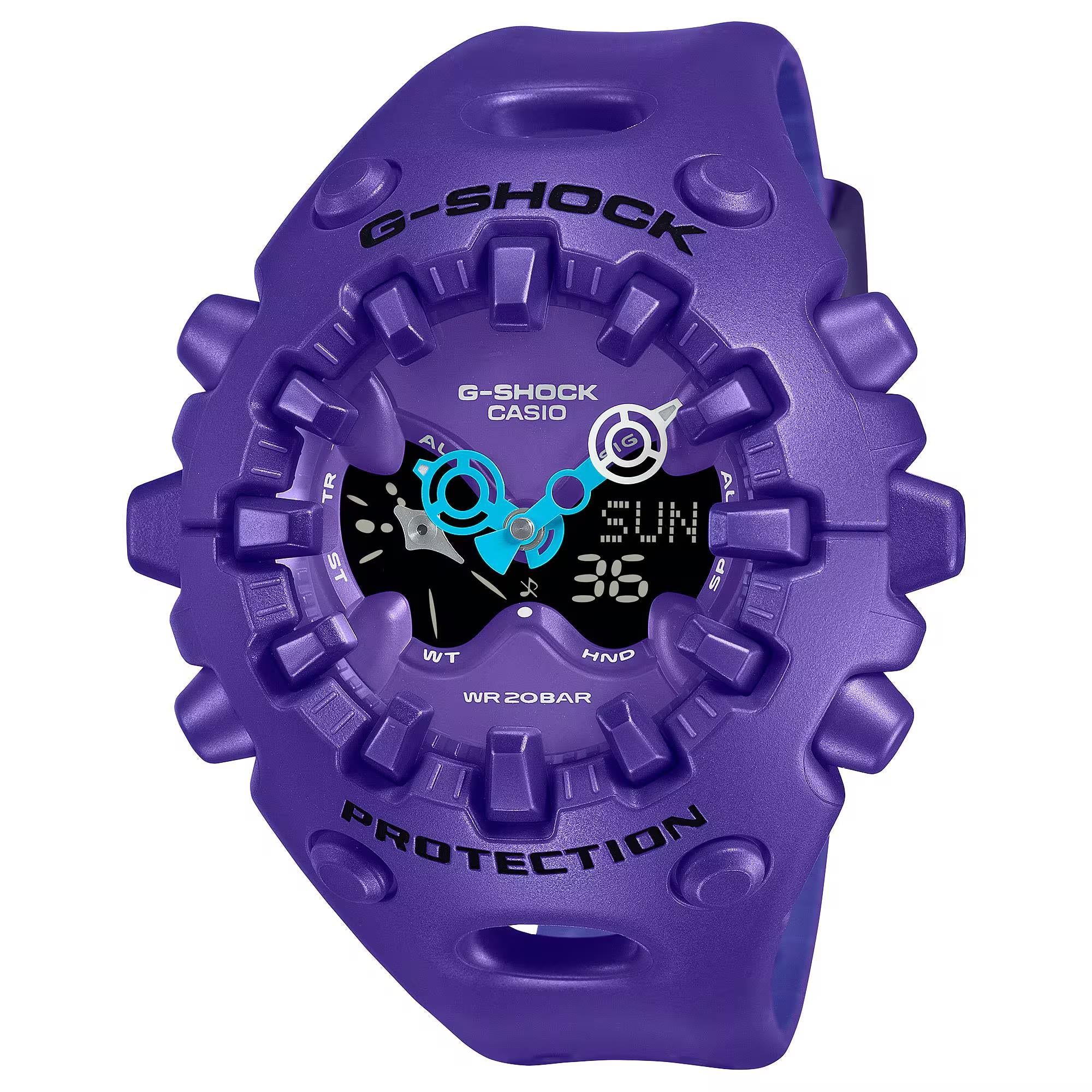 Casio G-Shock GA-V01 Series Quartz Purple Digi-Analogue Resin Strap Men's Watch GA-V01-2AER