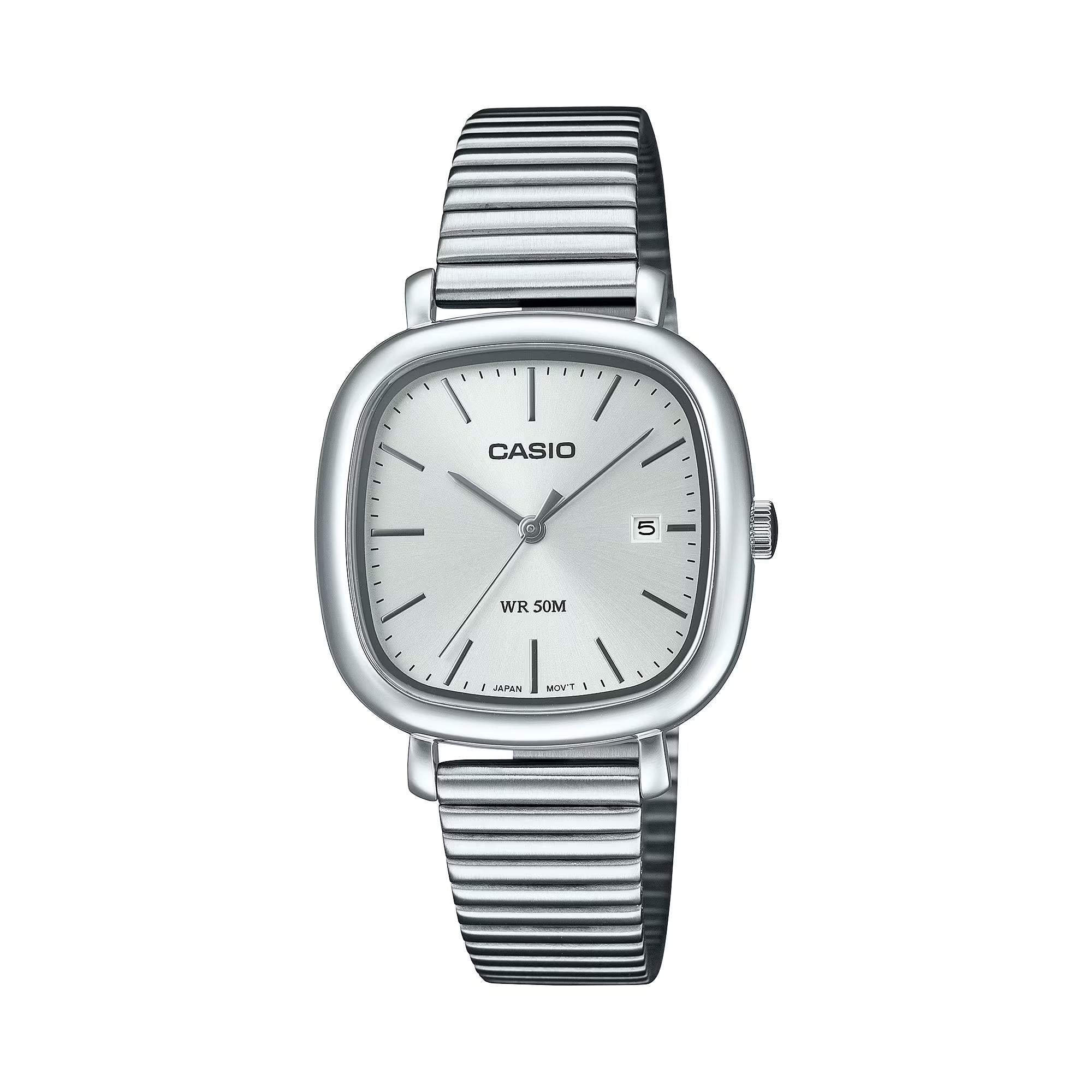 Casio Timeless Quartz Silver Dial Steel Strap LTP-B166D-7AVEF