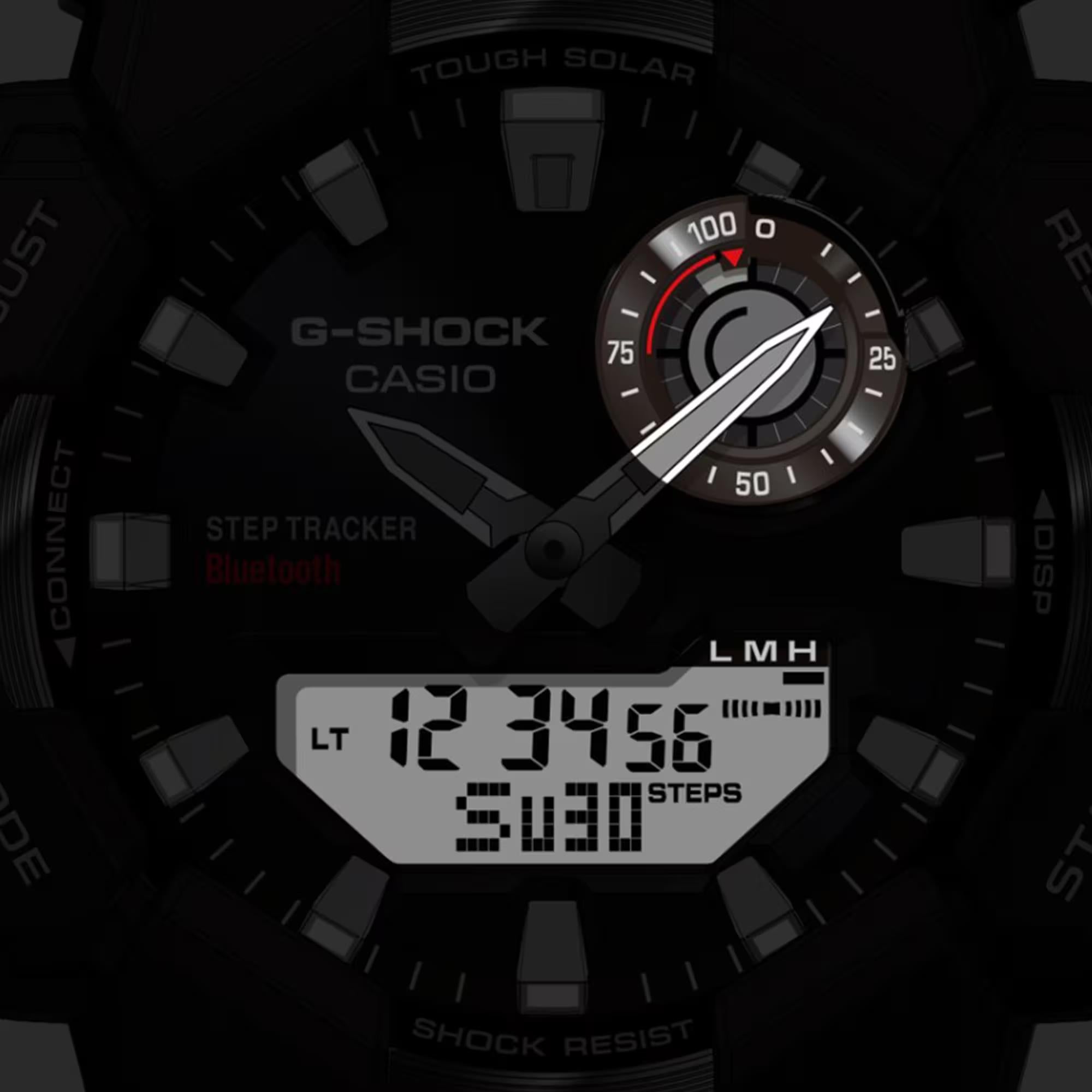 Casio G-Shock Solar Bluetooth Black Digi-Analogue Resin Strap Men's Watch GA-B010-1A1ER
