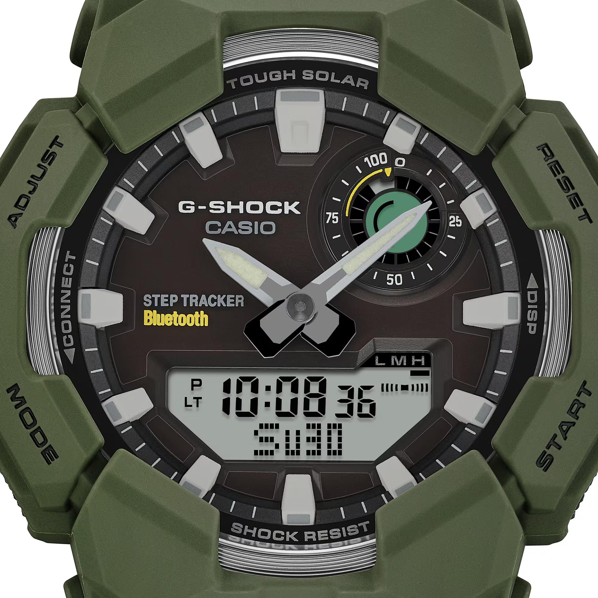 Casio G-Shock Solar Bluetooth Green Digi-Analogue Resin Strap Men's Watch GA-B010-3AER
