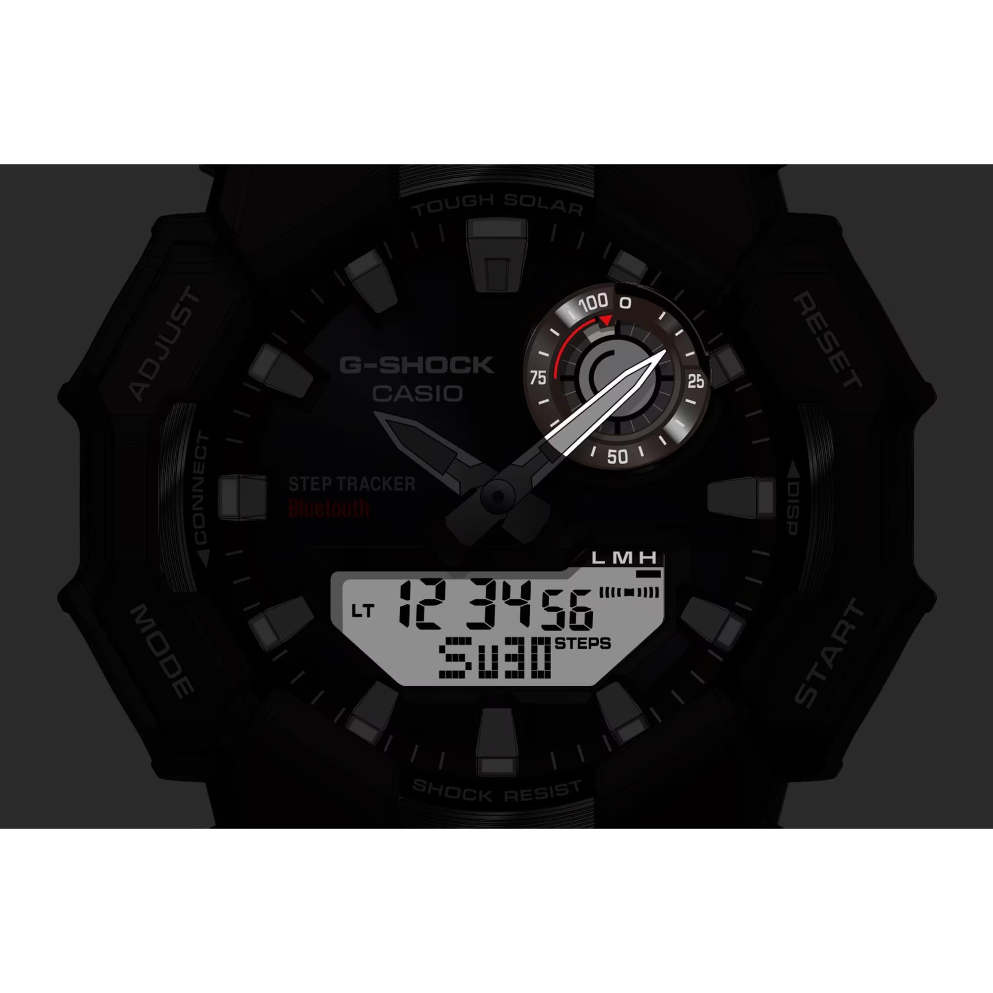Casio G-Shock Solar Bluetooth Green Digi-Analogue Resin Strap Men's Watch GA-B010-3AER