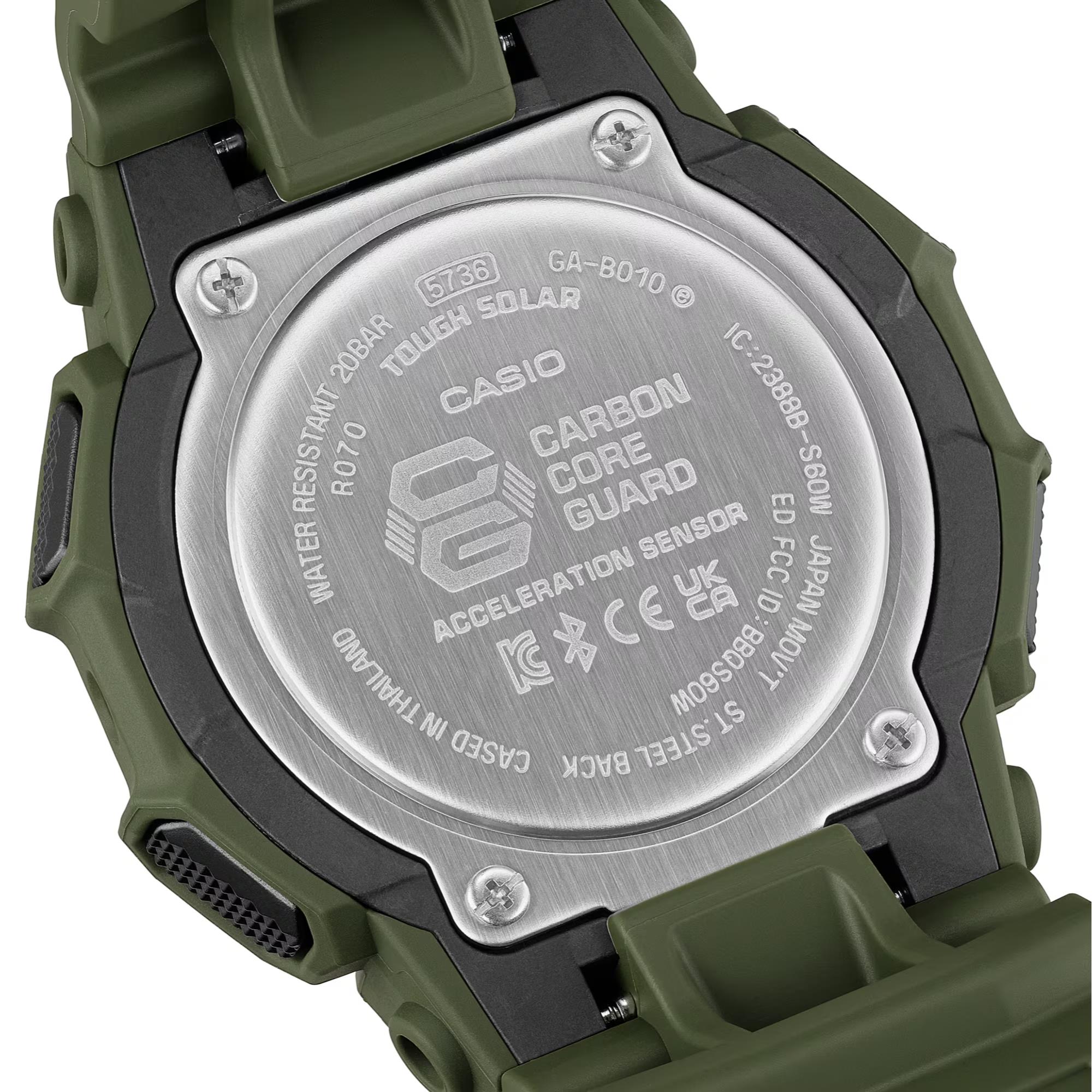 Casio G-Shock Solar Bluetooth Green Digi-Analogue Resin Strap Men's Watch GA-B010-3AER