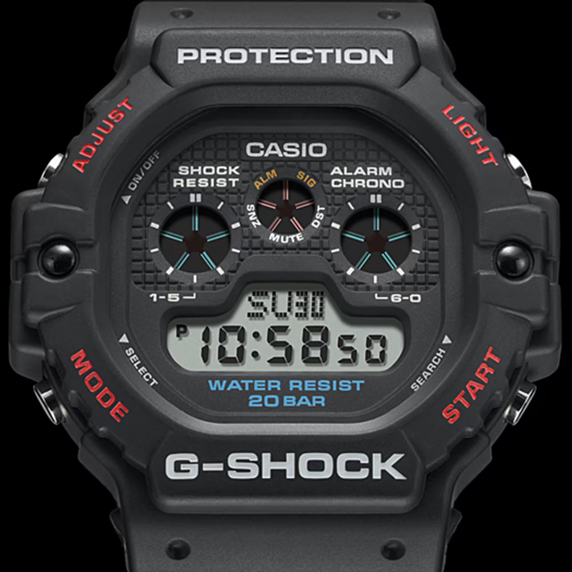 Casio G-Shock Black Digital Resin Strap Men's Watch DW-5900U-1ER