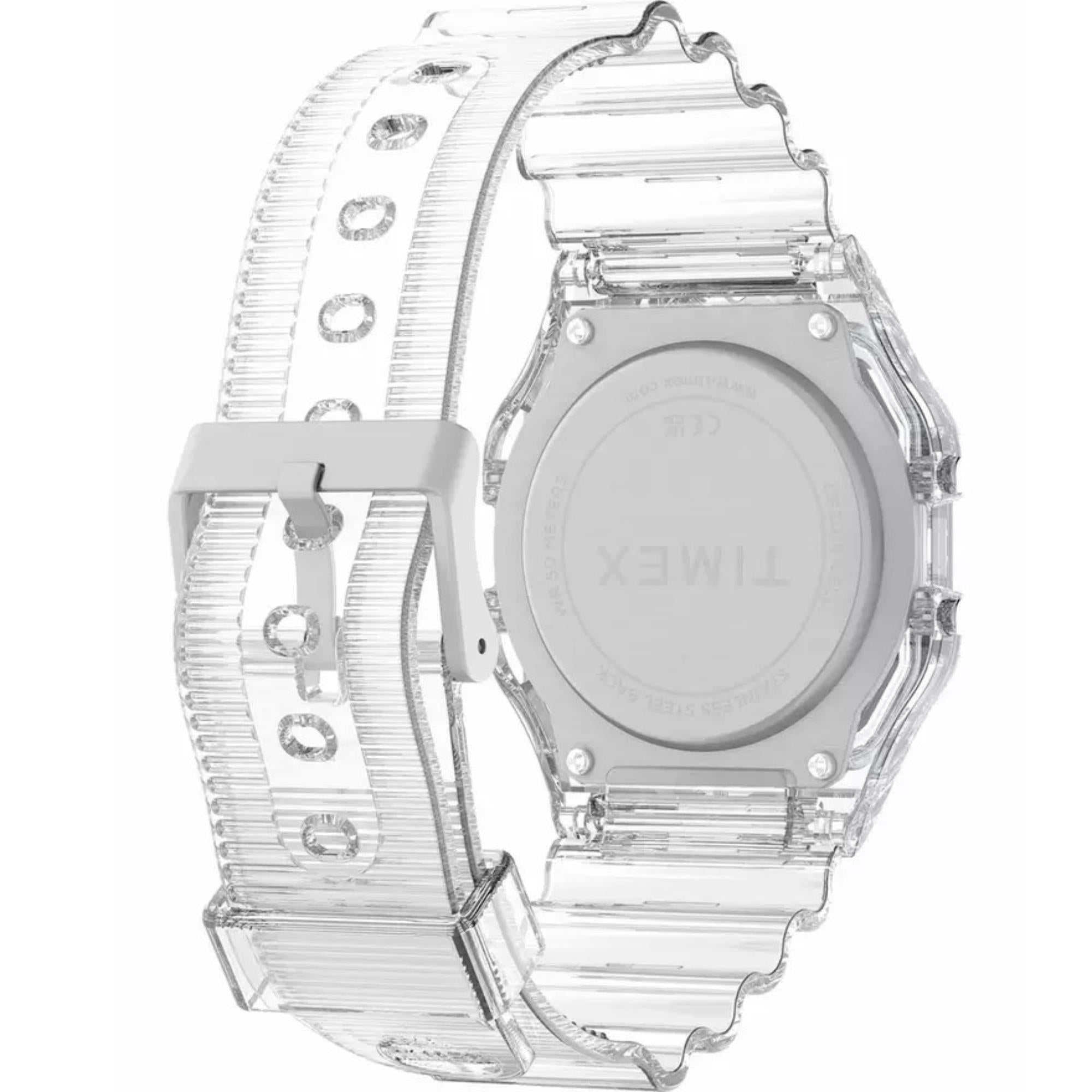Timex T80 Digital Translucent Strap Women's Watch TW2Y36400