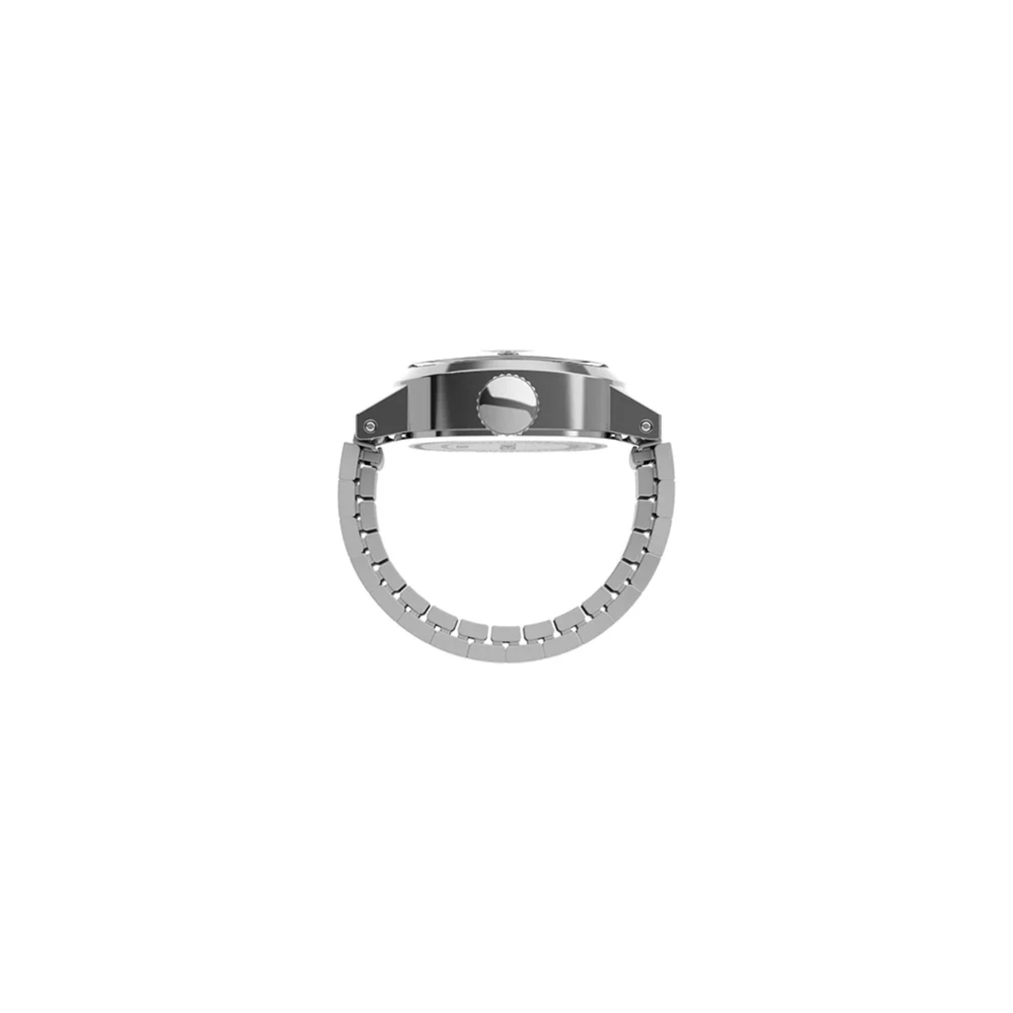 TW2Y70700 Timex Cavatina Silver Quartz Women's Ring Watch