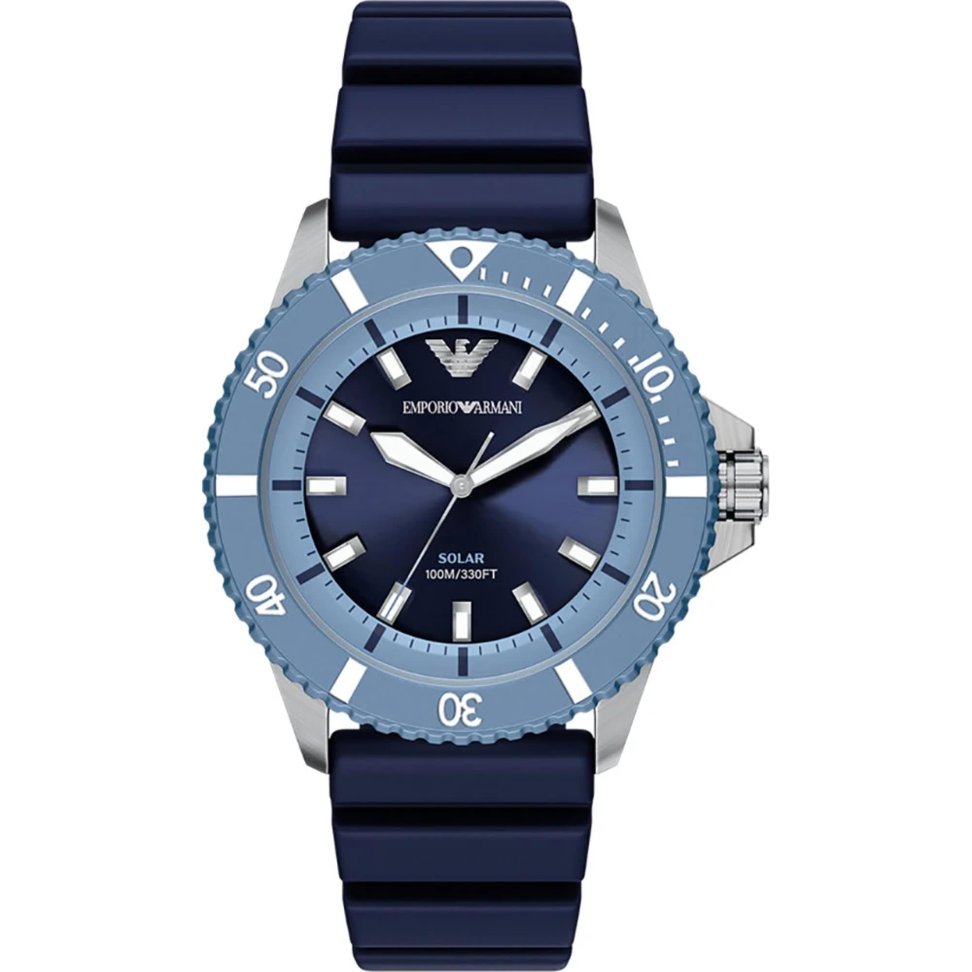 Emporio Armani Sea Explorer 42.5mm Yellow Dial Mens Watch AR60083