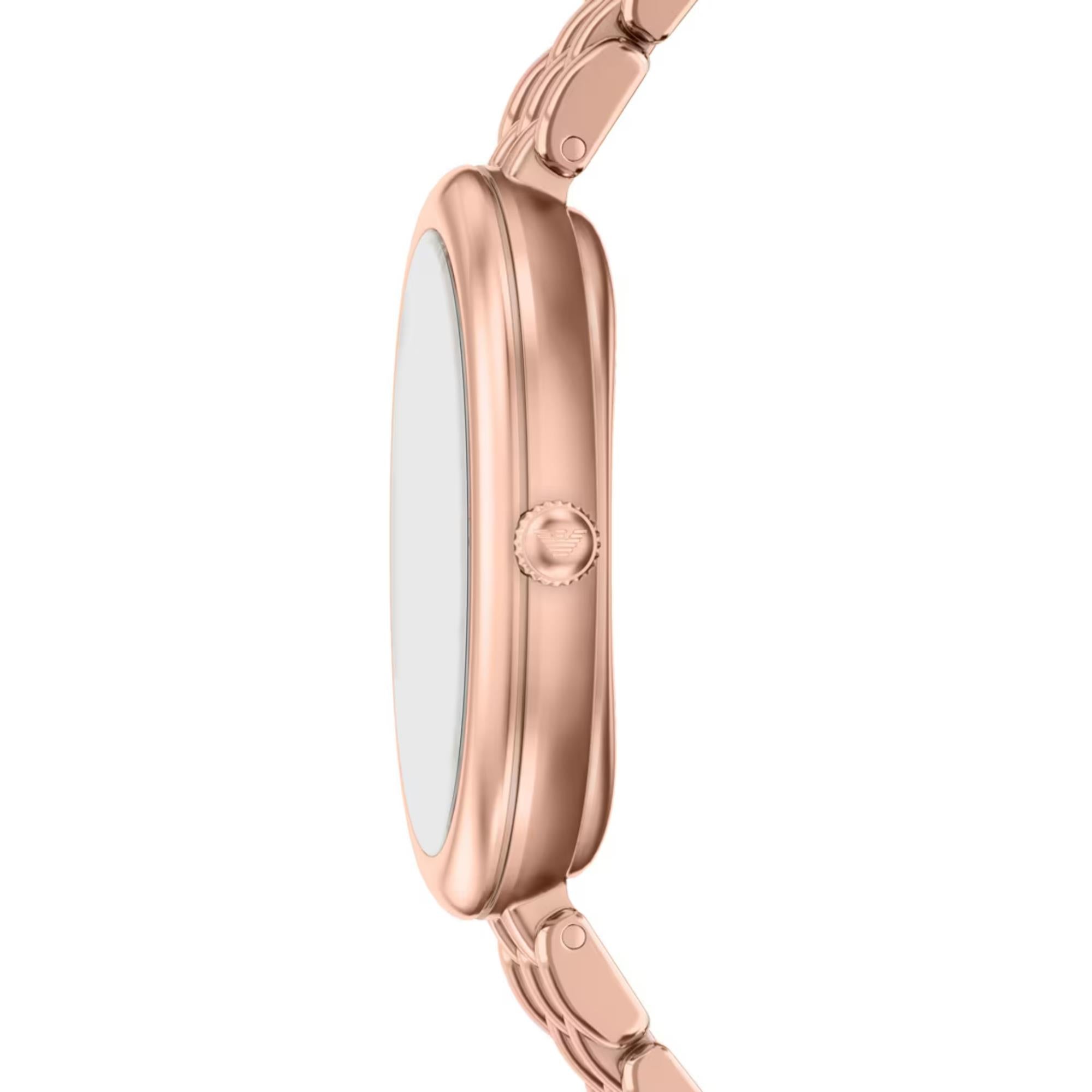 Emporio Armani Sinfonia 26mm White Mother of Pearl Dial Steel Ladies Quartz Watch AR11775