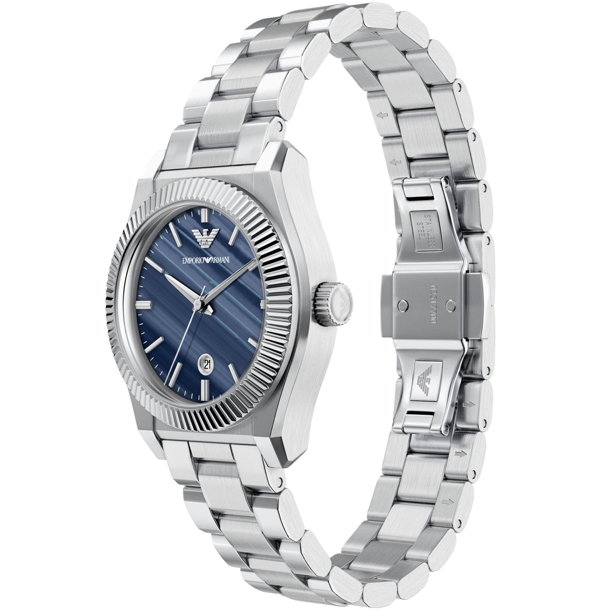 Emporio Armani Quartz Blue Dial Steel Strap Women's Watch AR11760