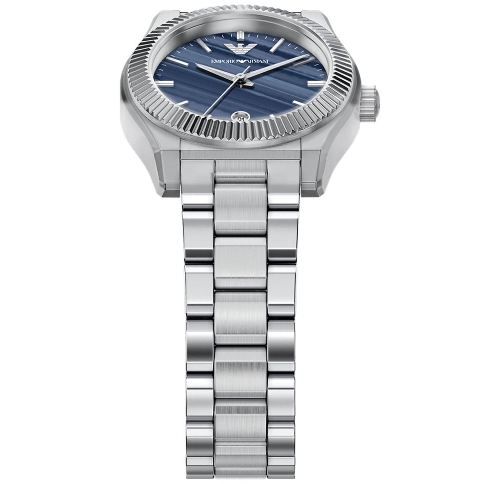 Emporio Armani Quartz Blue Dial Steel Strap Women's Watch AR11760